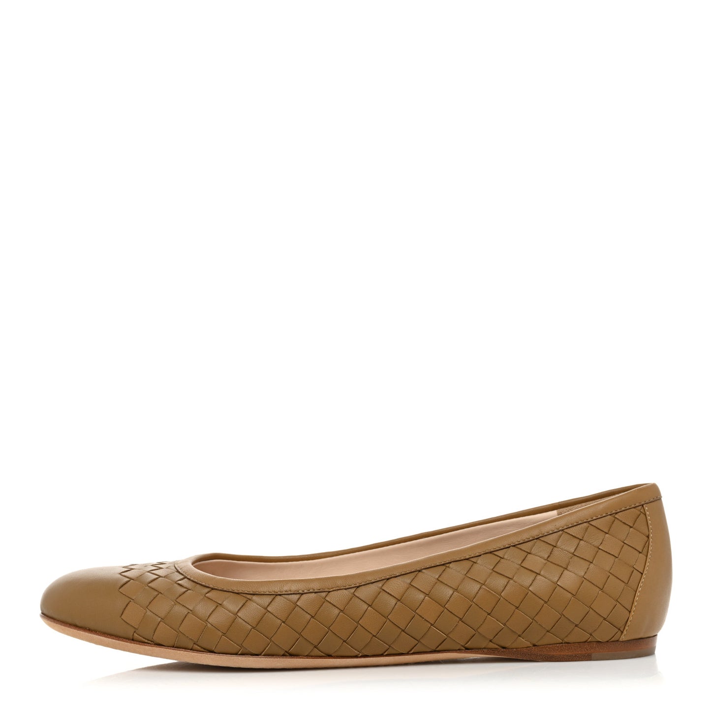 Nappa Intrecciato Flats 40.5 Mustard