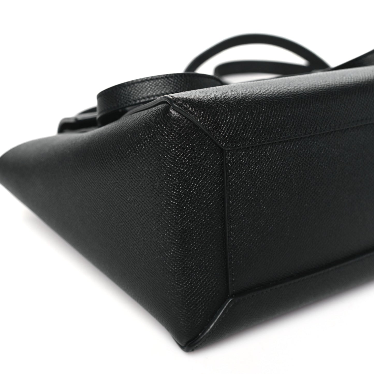 Grained Calfskin Micro Belt Bag Black