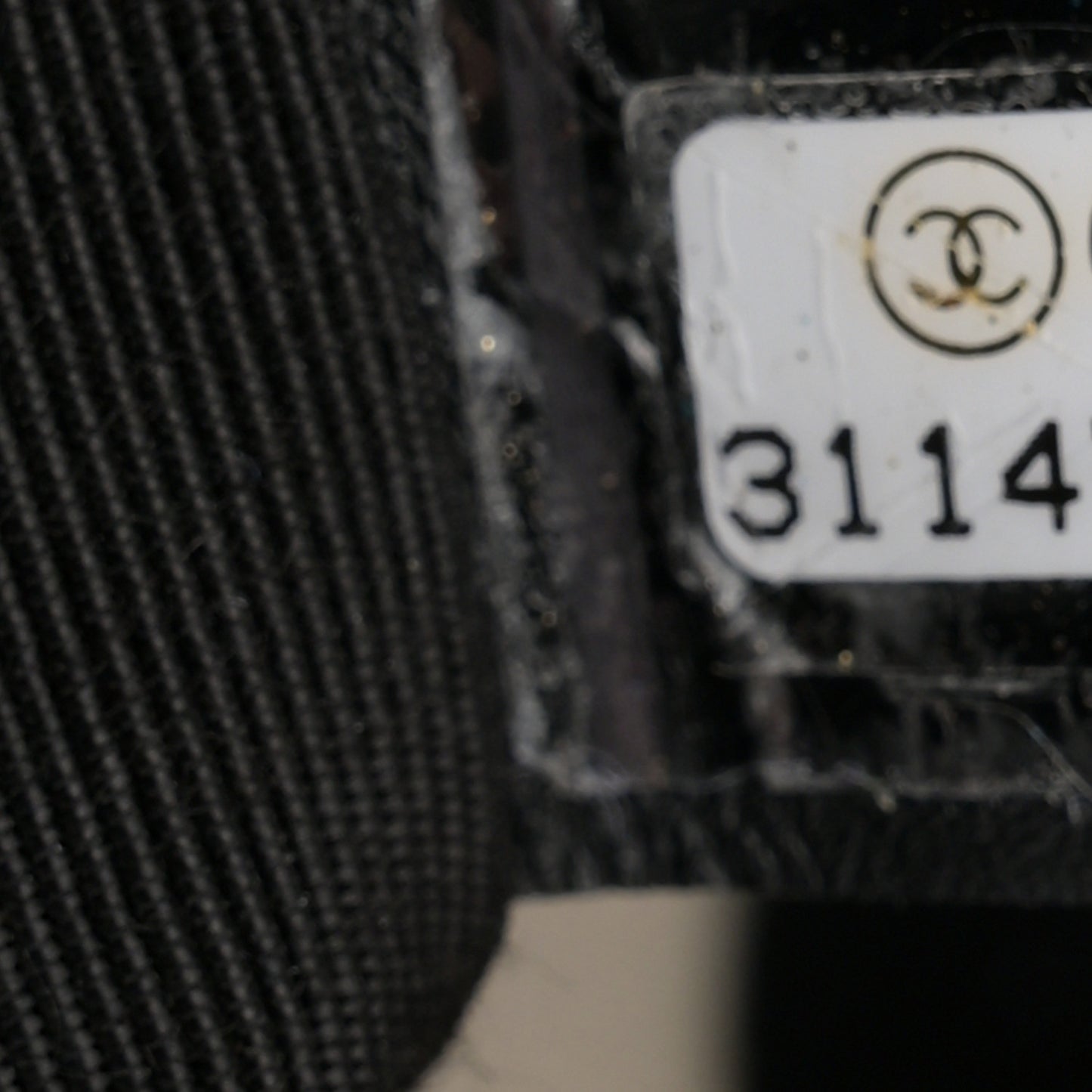 Fabric Printed Large Chanel 19 Flap Black Ecru