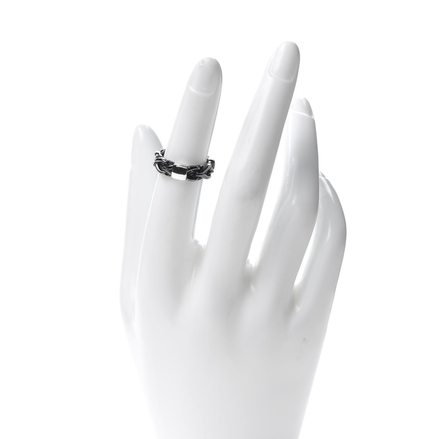 Blackened Sterling Silver Asli Link Band Ring 49 5