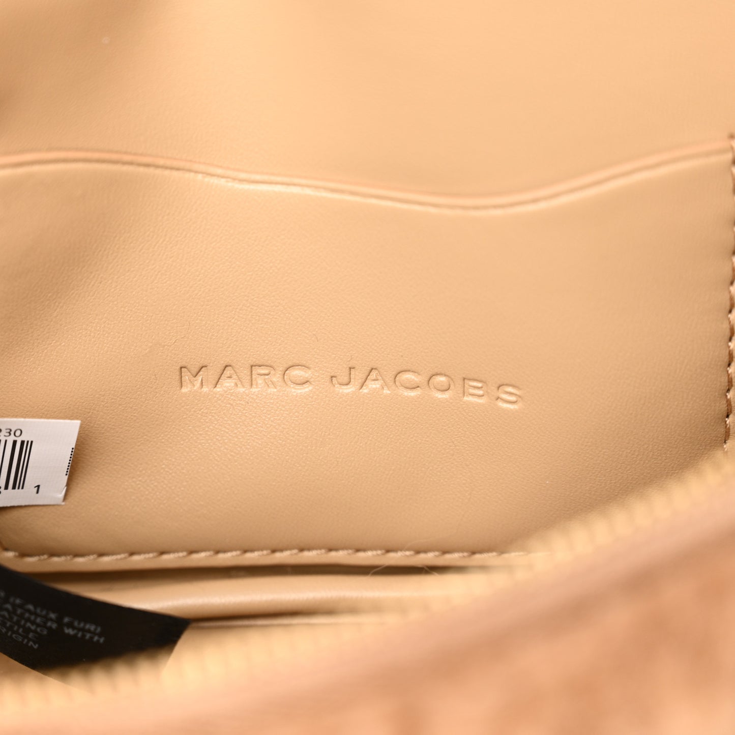 Faux Fur Calfskin Mini The Teddy J Marc Shoulder Bag Camel