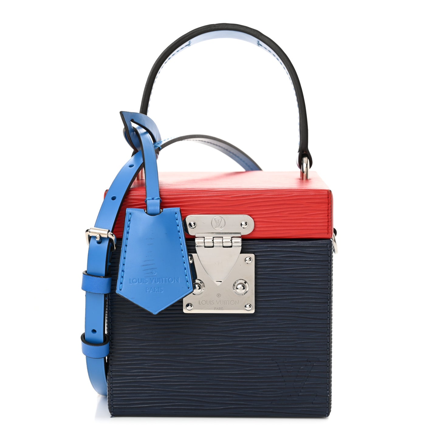Epi Bleecker Box Indigo Coquelicot