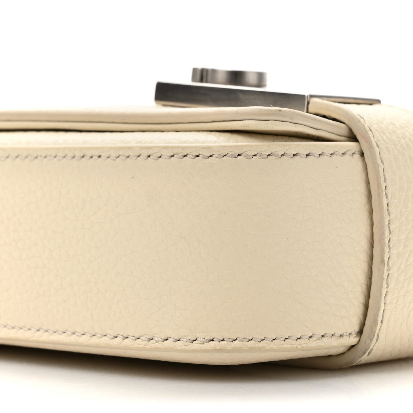 Calfskin Gancini Twins Crossbody Bag White