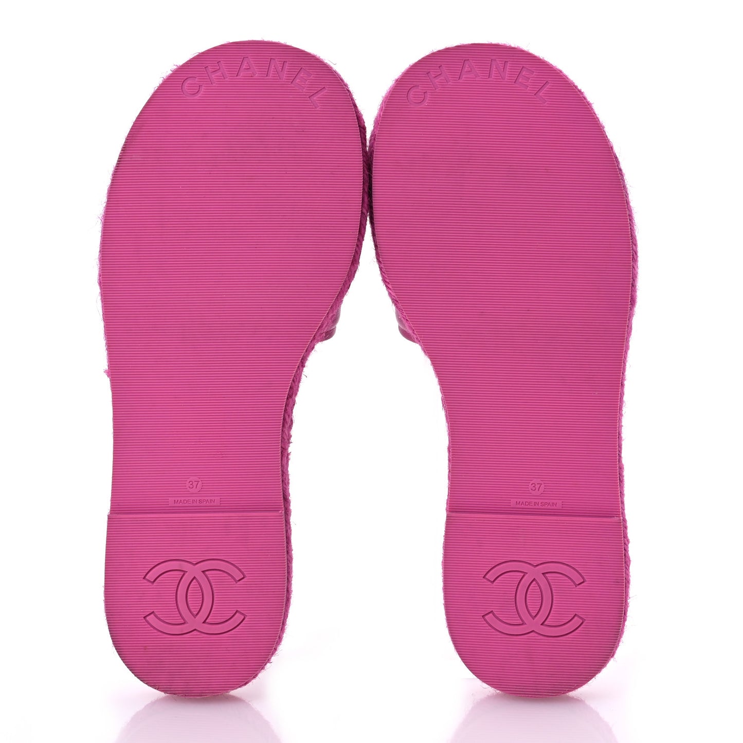 Lambskin Cord Braided Slide Sandals 37 Pink