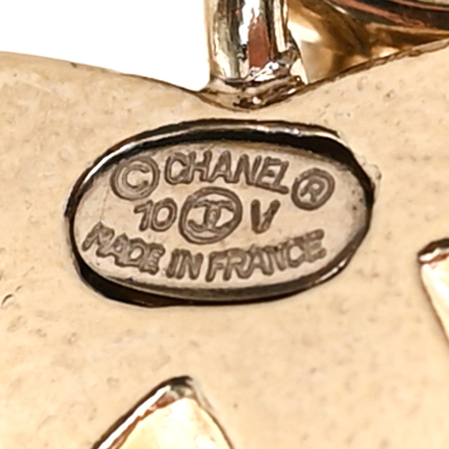 Enamel CC Chain Logo Belt Silver White