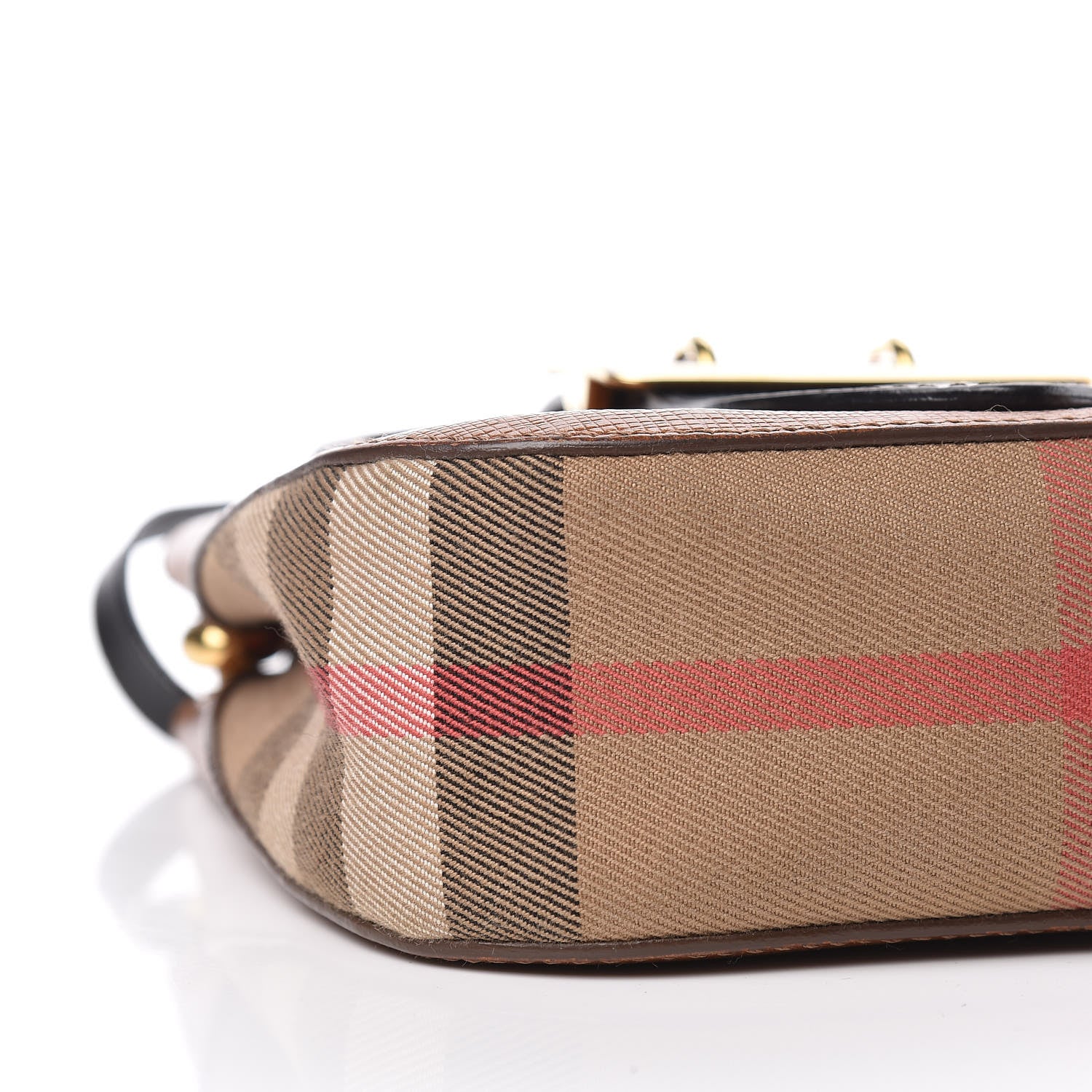 Burberry Derby Calfskin Small Square Buckle Belt Bag Tan Black 8 of 18