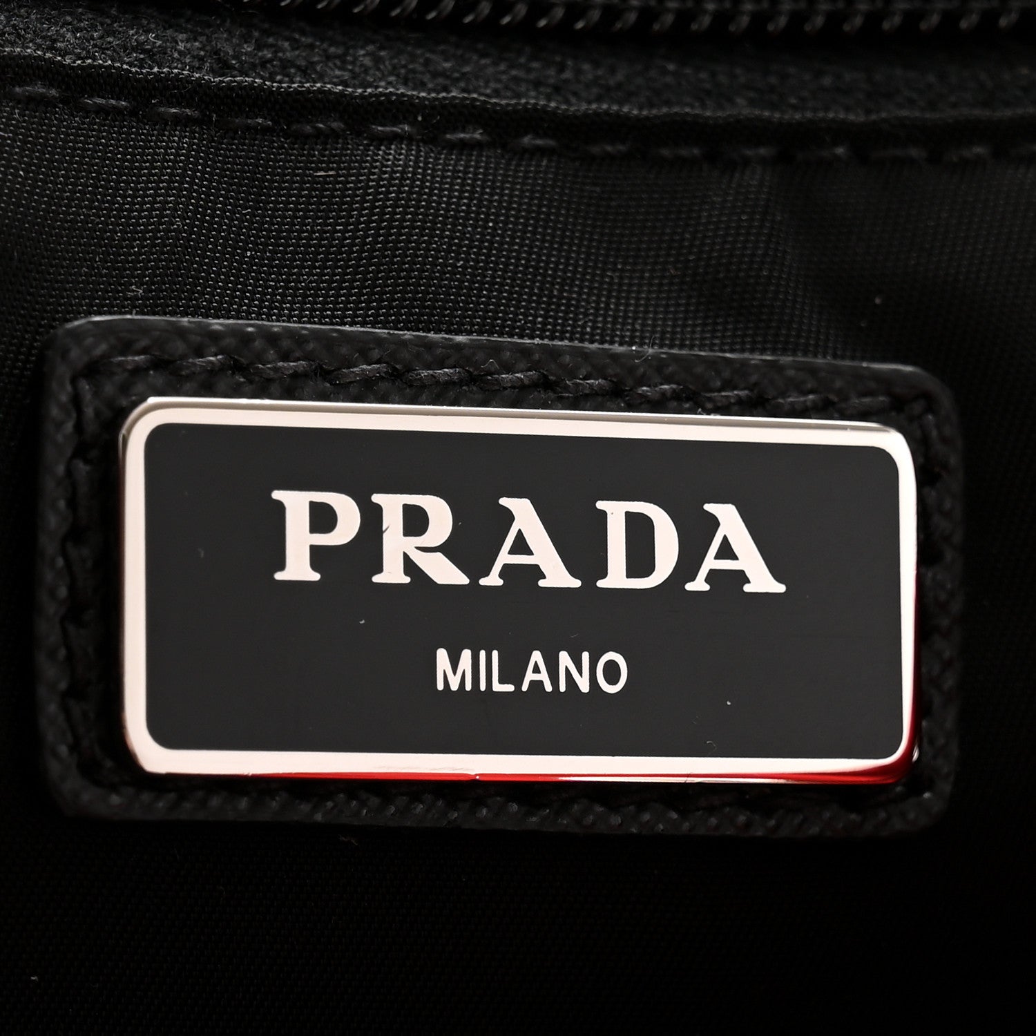 Prada Tessuto Nylon Montagna Double Buckle Backpack Red Black 6 of 10