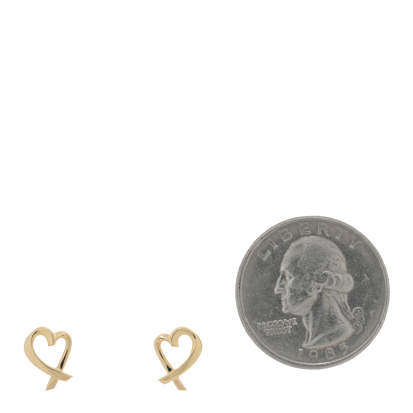 18K Yellow Gold Mini Paloma Picasso Loving Heart Earrings