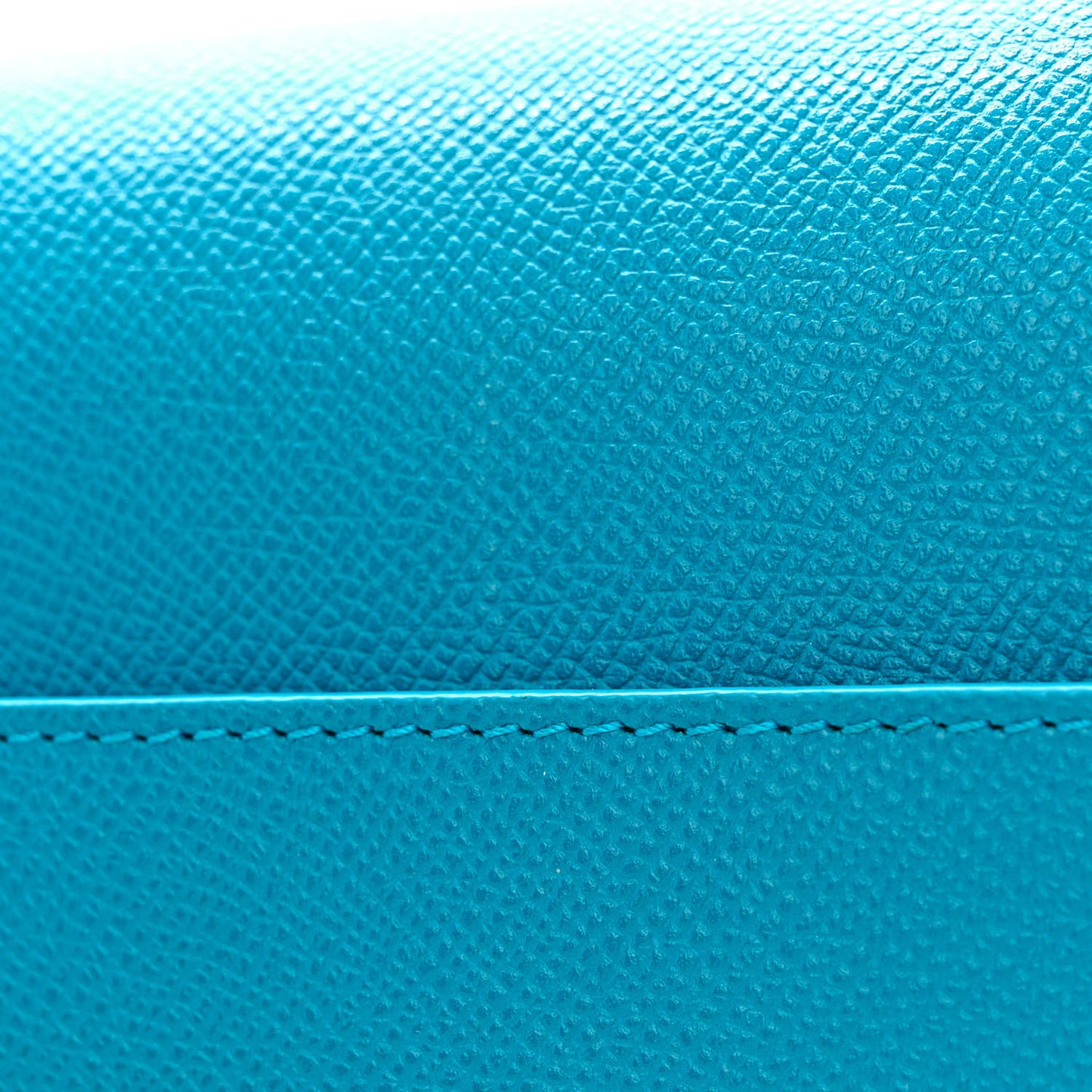 Grained Calfskin Small Downtown Shoulder Bag Turquoise