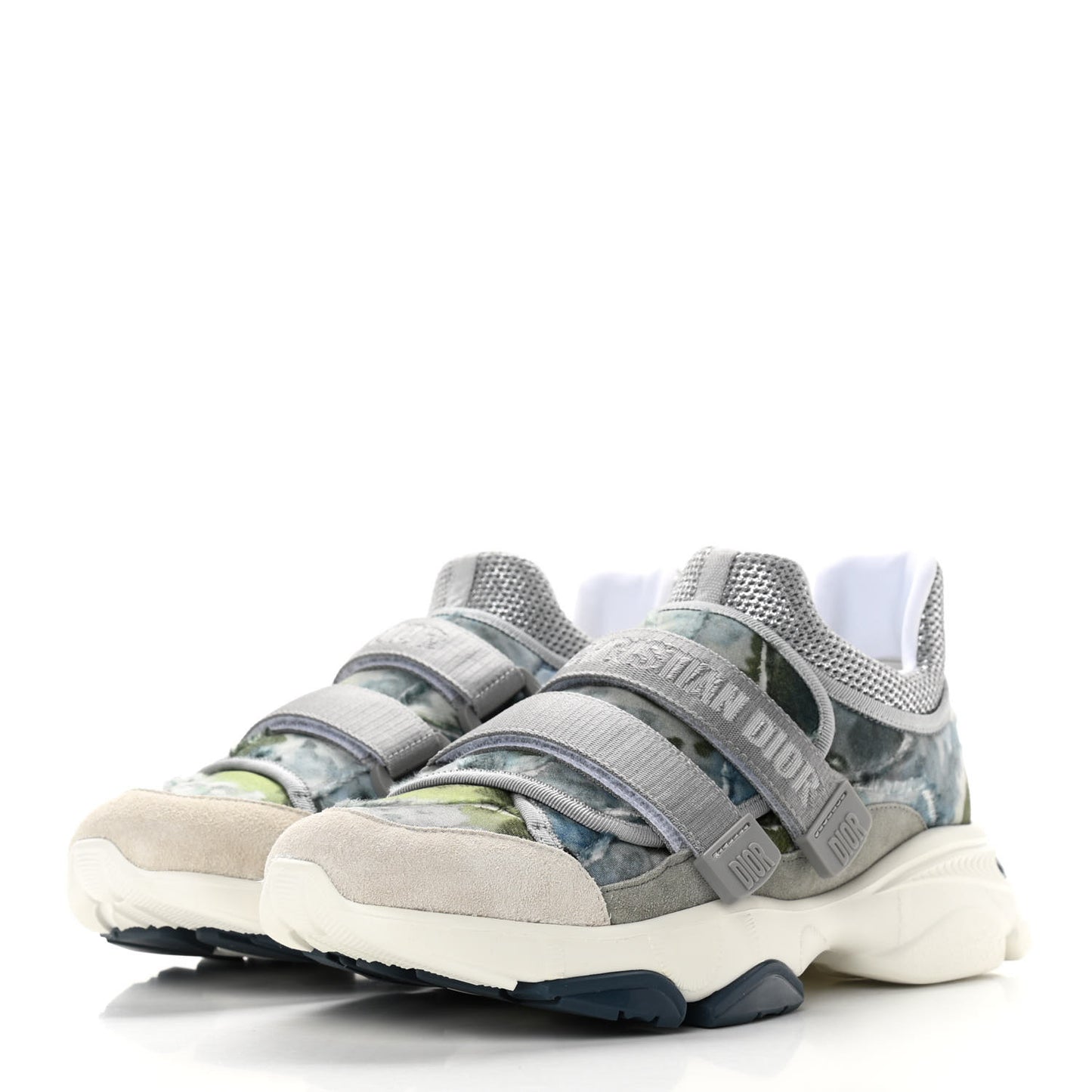 Technical Fabric Shaded Camouflage Womens D-Wander Sneakers 40 Denim Blue