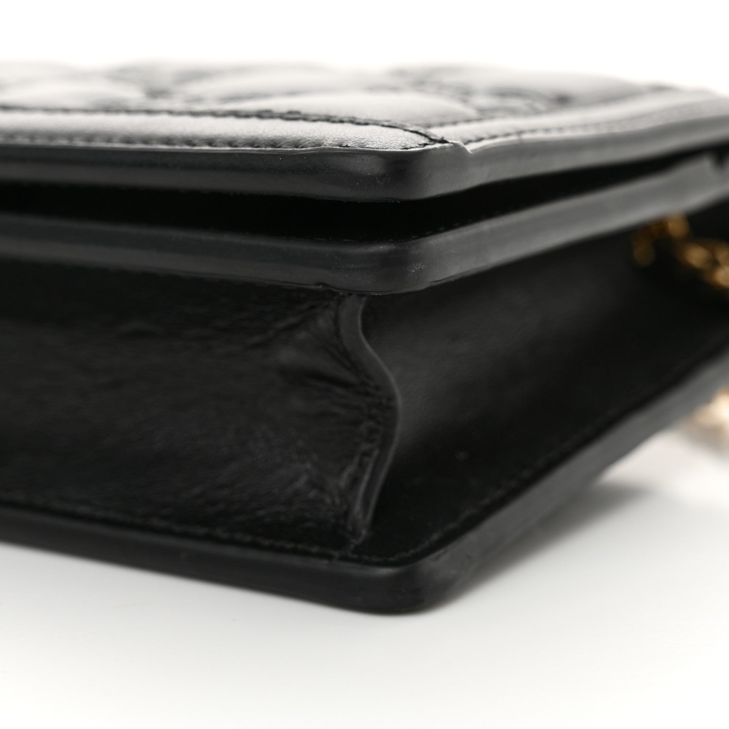 Gucci Calfskin GG Matelasse Chain Wallet Black 9 of 10