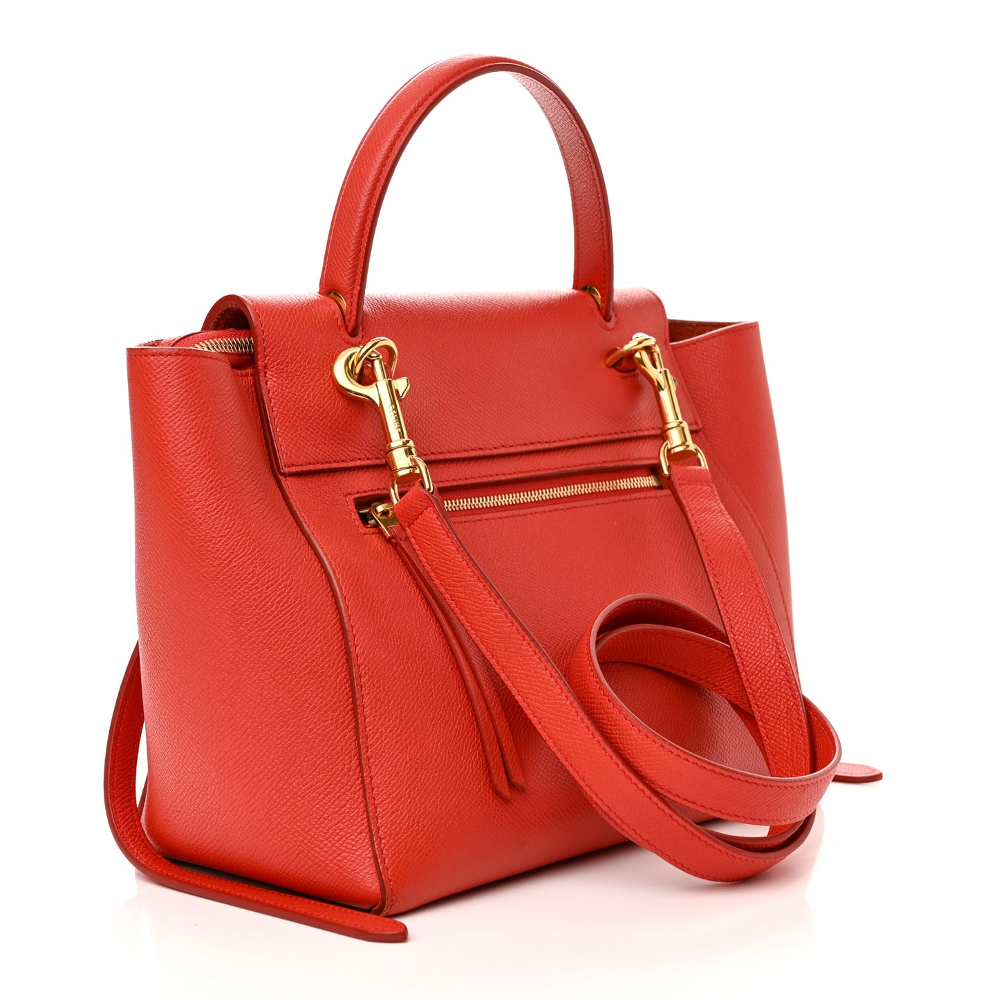 Grained Calfskin Micro Belt Bag Coral