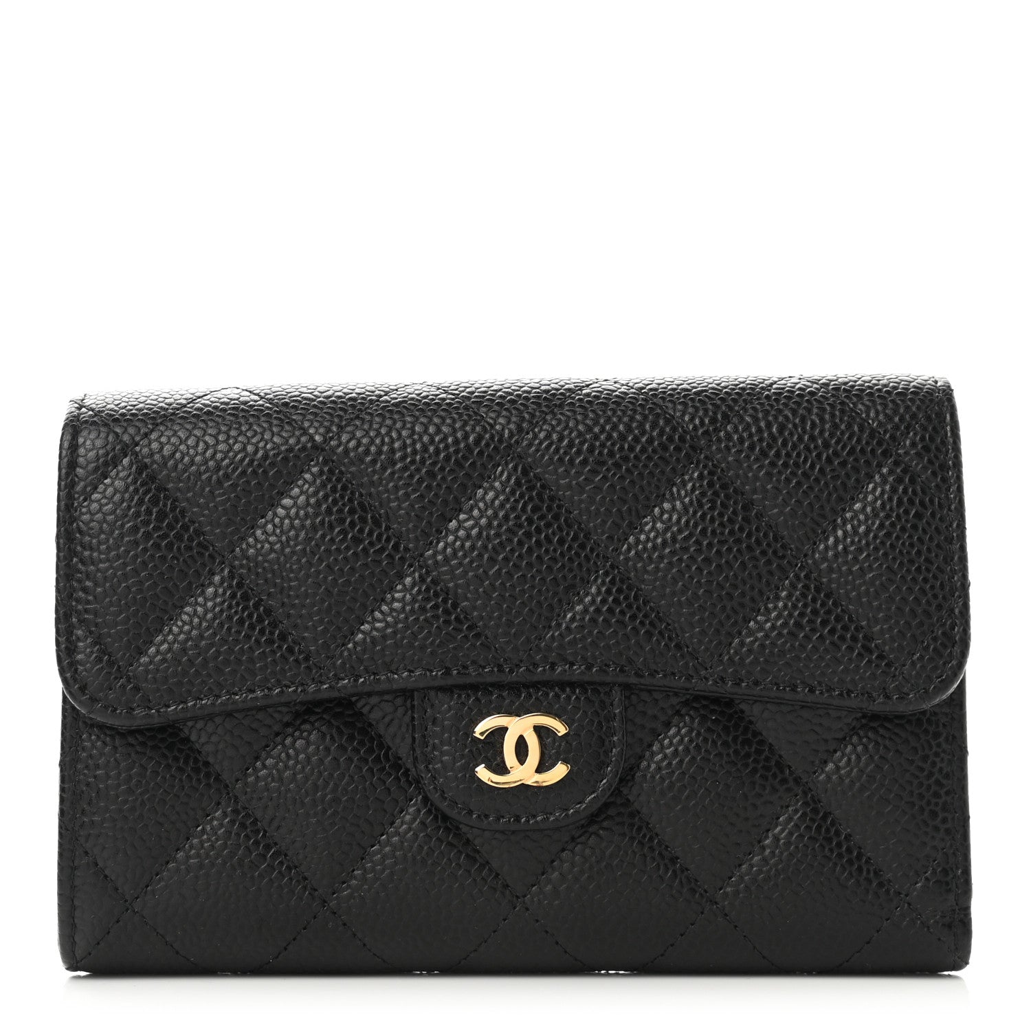 Chanel Caviar Quilted Medium Flap Wallet Black 1 of 9