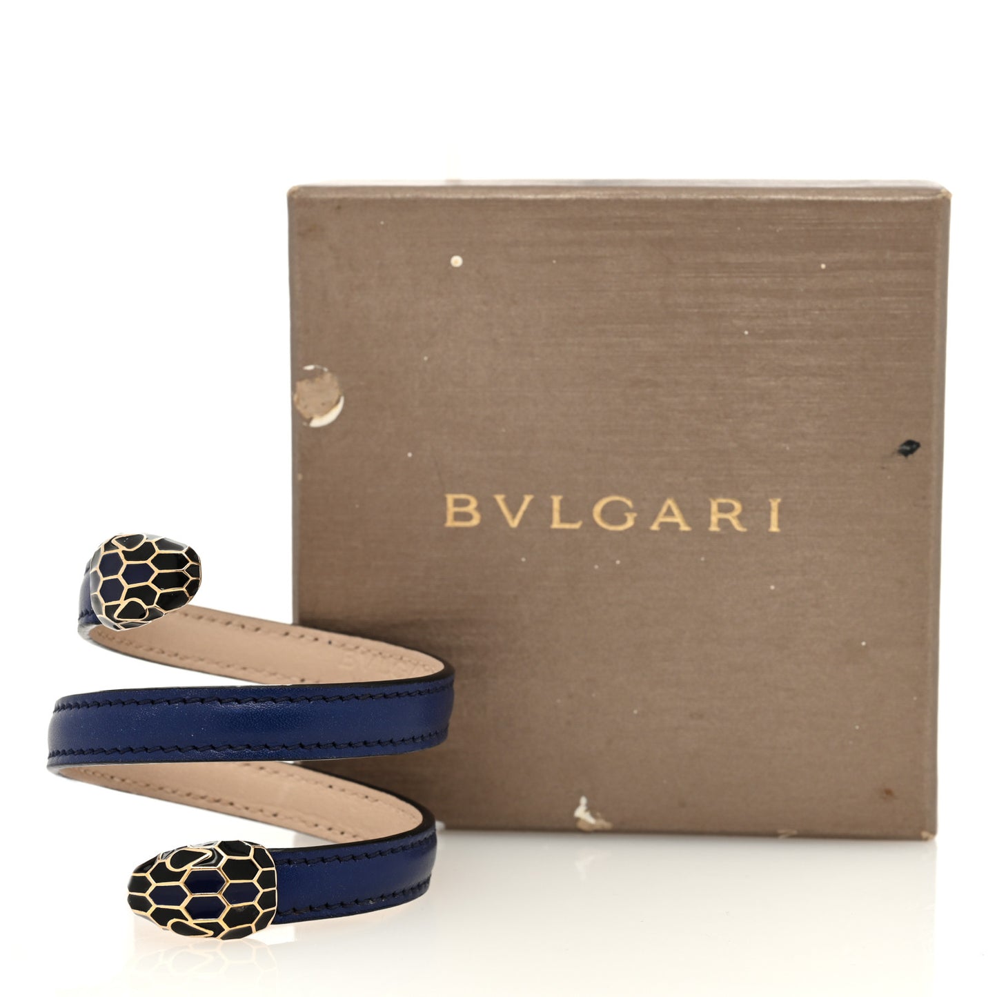 Patent Serpenti Forever Wrap Bracelet Blue