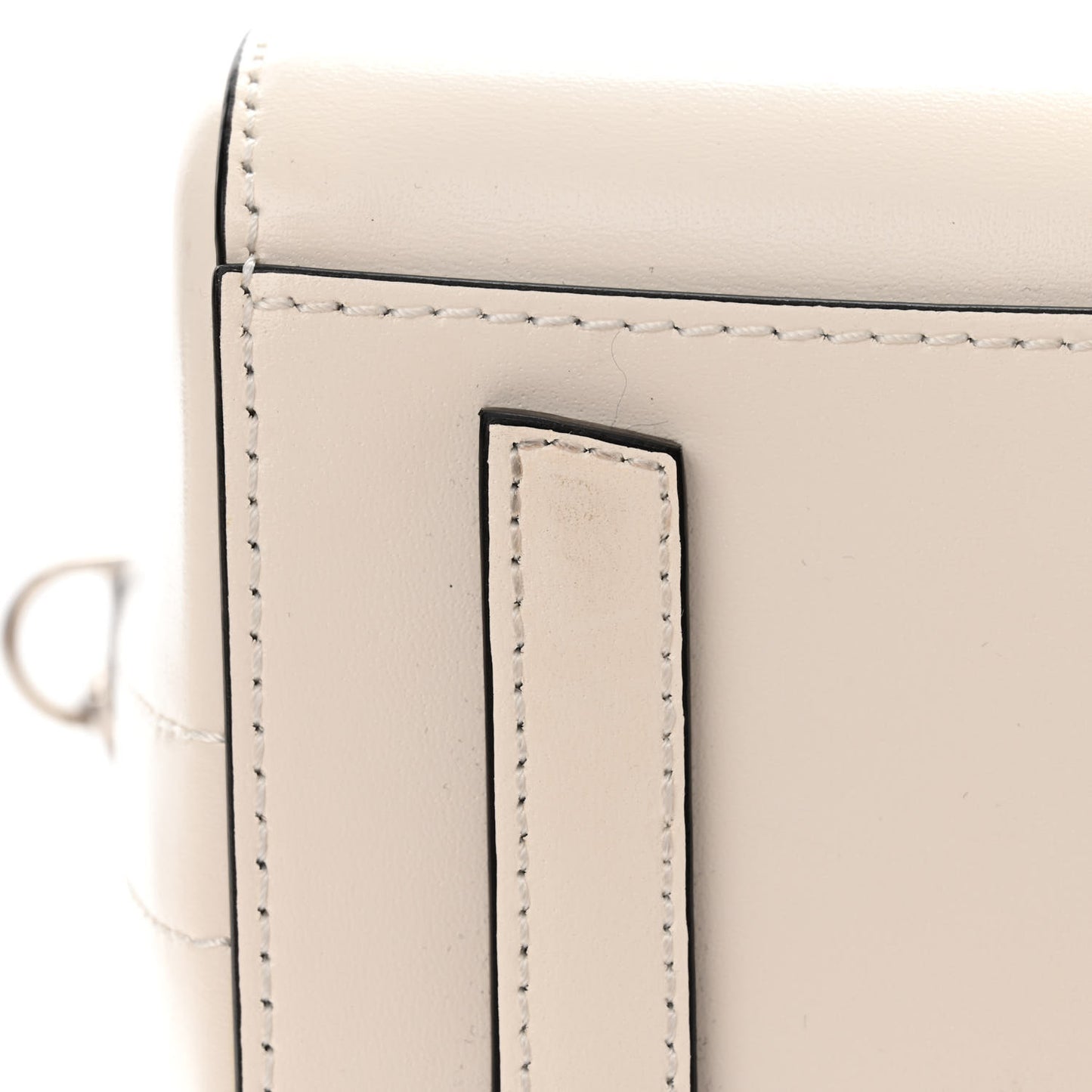 Crinkled Patent Calfskin Mini Antigona Ivory