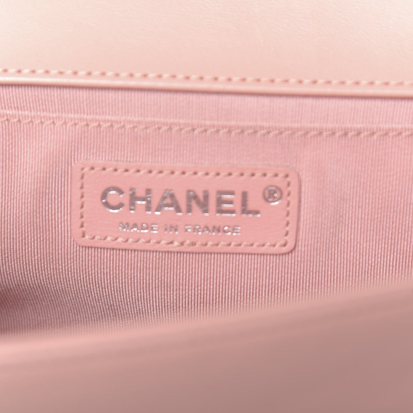 Lambskin Quilted Medium Boy Flap Light Pink