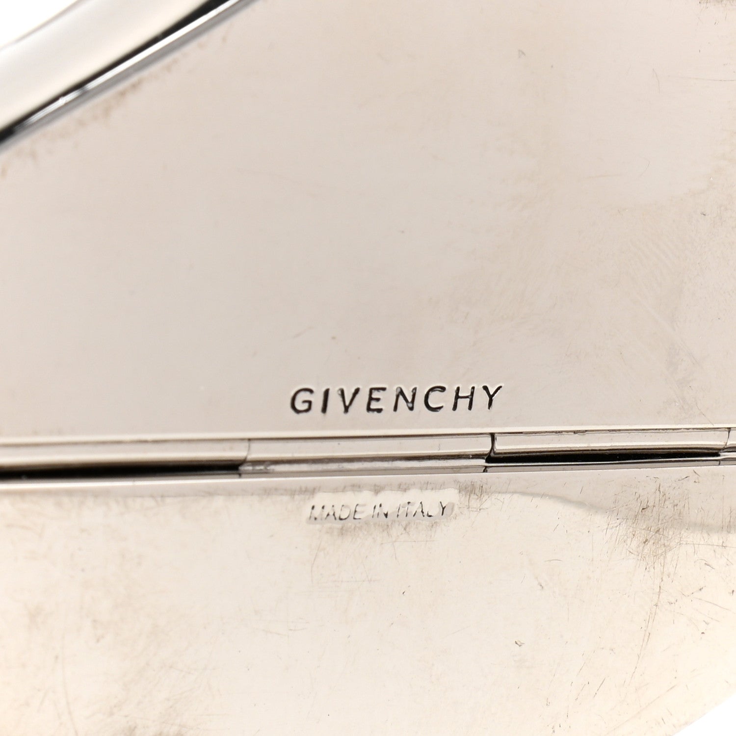 Givenchy Aluminum G Chain Clutch Silvery 6 of 12