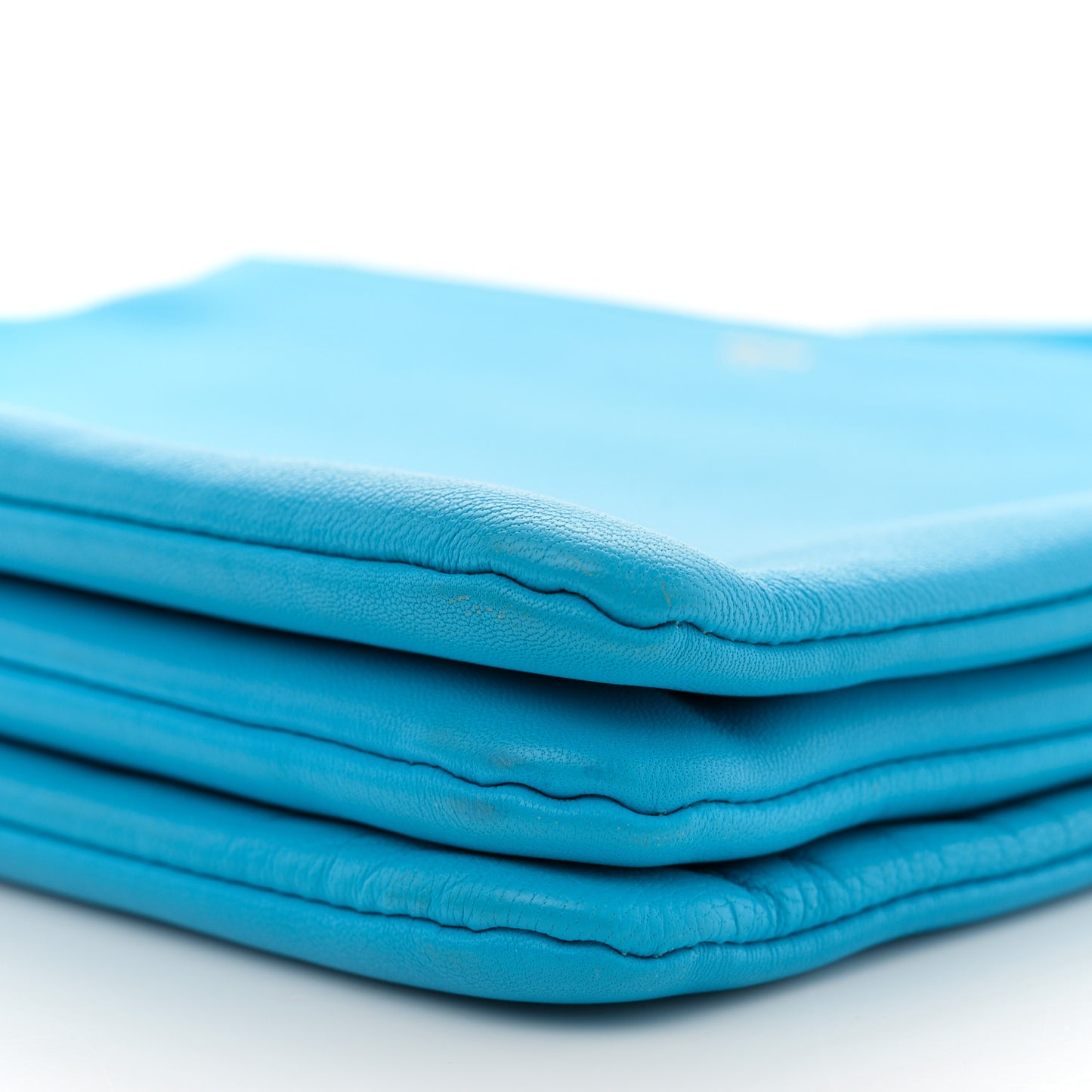 Lambskin Large Trio Crossbody Bag Turquoise