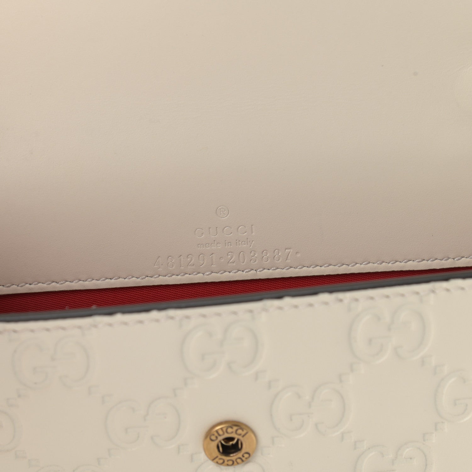 Gucci Guccissima Mini Cherry Chain Bag White 6 of 10