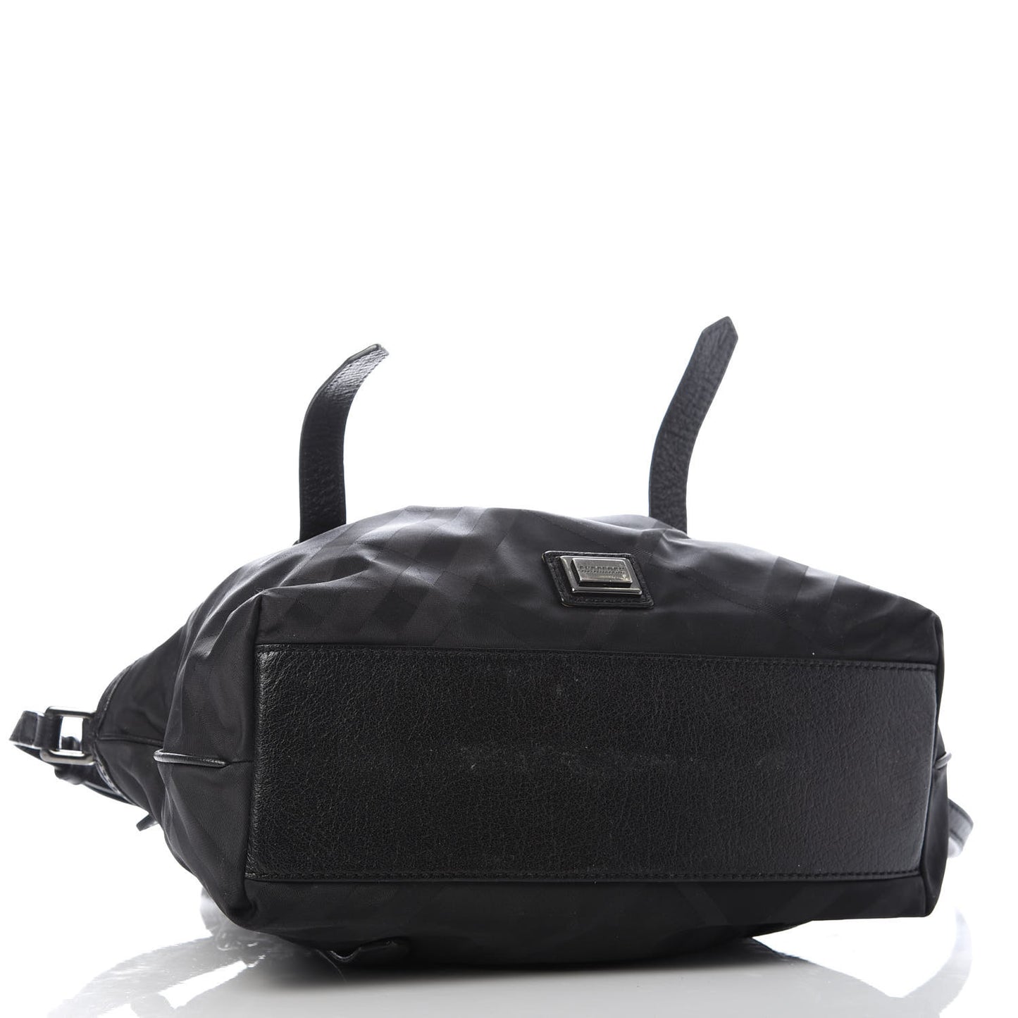 Nylon Tonal Check Torbitt Tote Black
