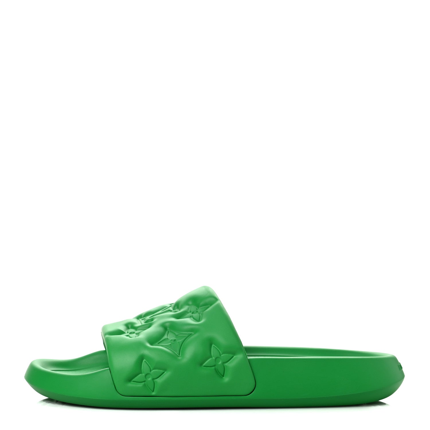 Louis Vuitton Rubber Embossed Monogram Mens Waterfront Mules 40