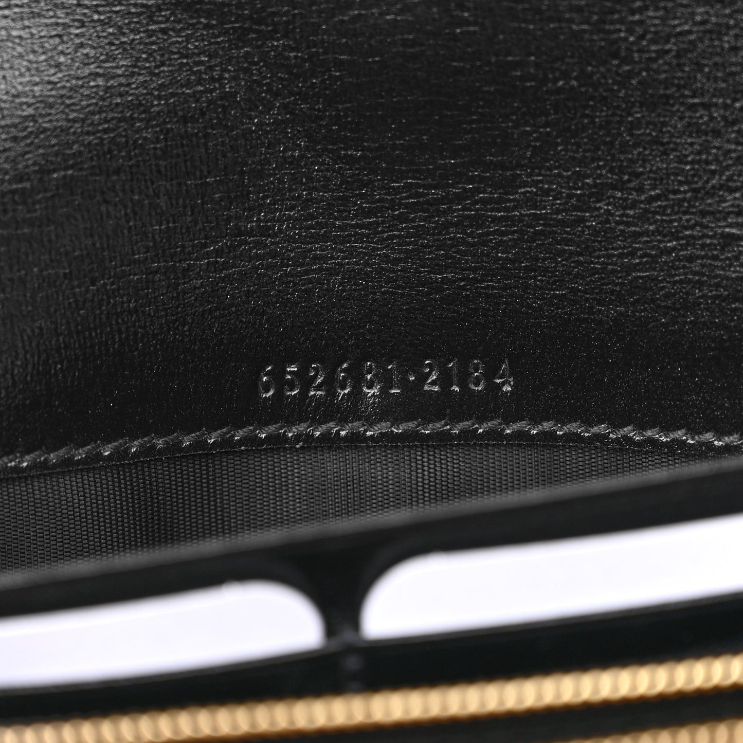 Calfskin Bi-Color Jackie 1961 Chain Wallet Mystic White Black