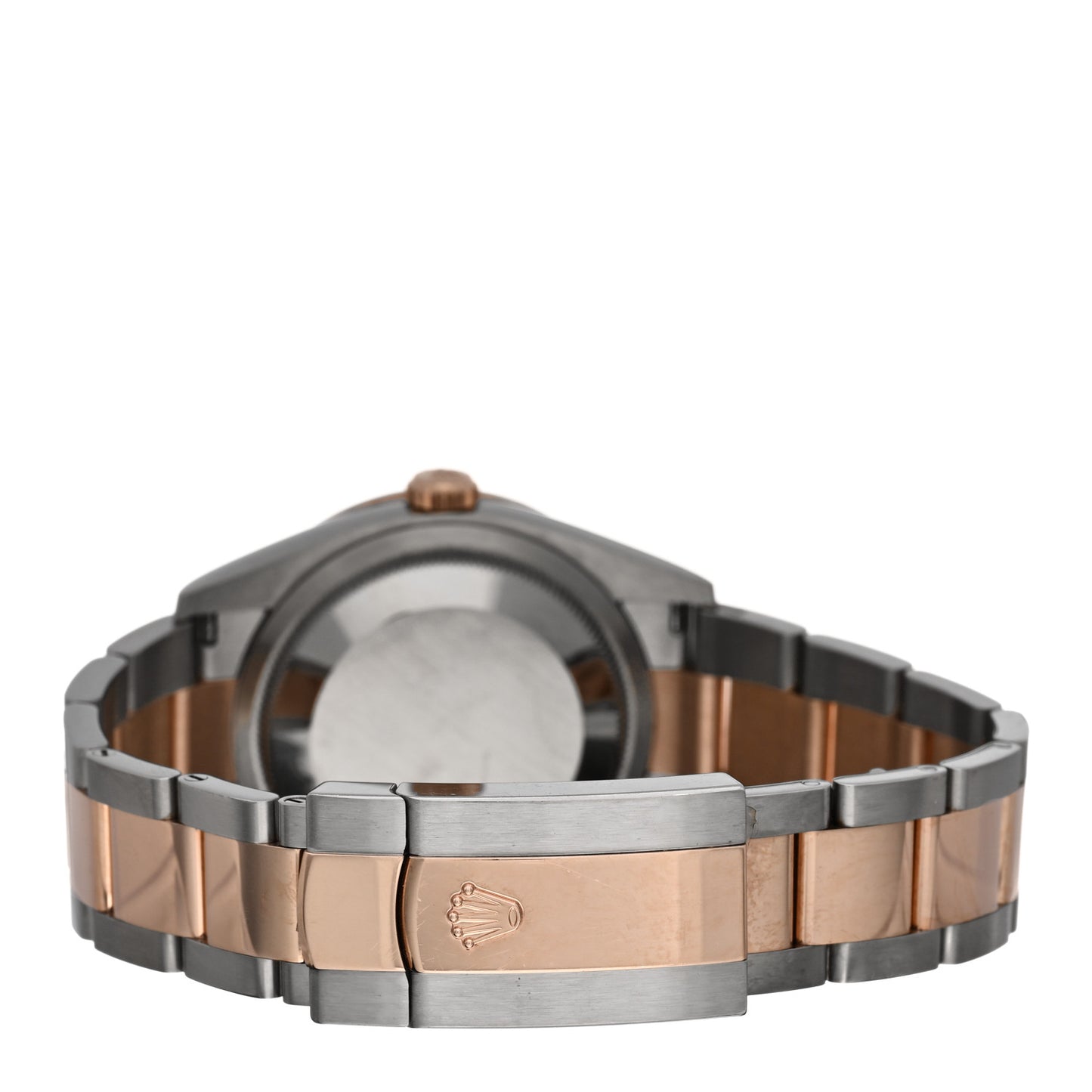 Stainless Steel 18K Everose Gold Diamond Bezel 36mm Oyster Perpetual Wimbledon Datejust Watch Slate 126281RBR
