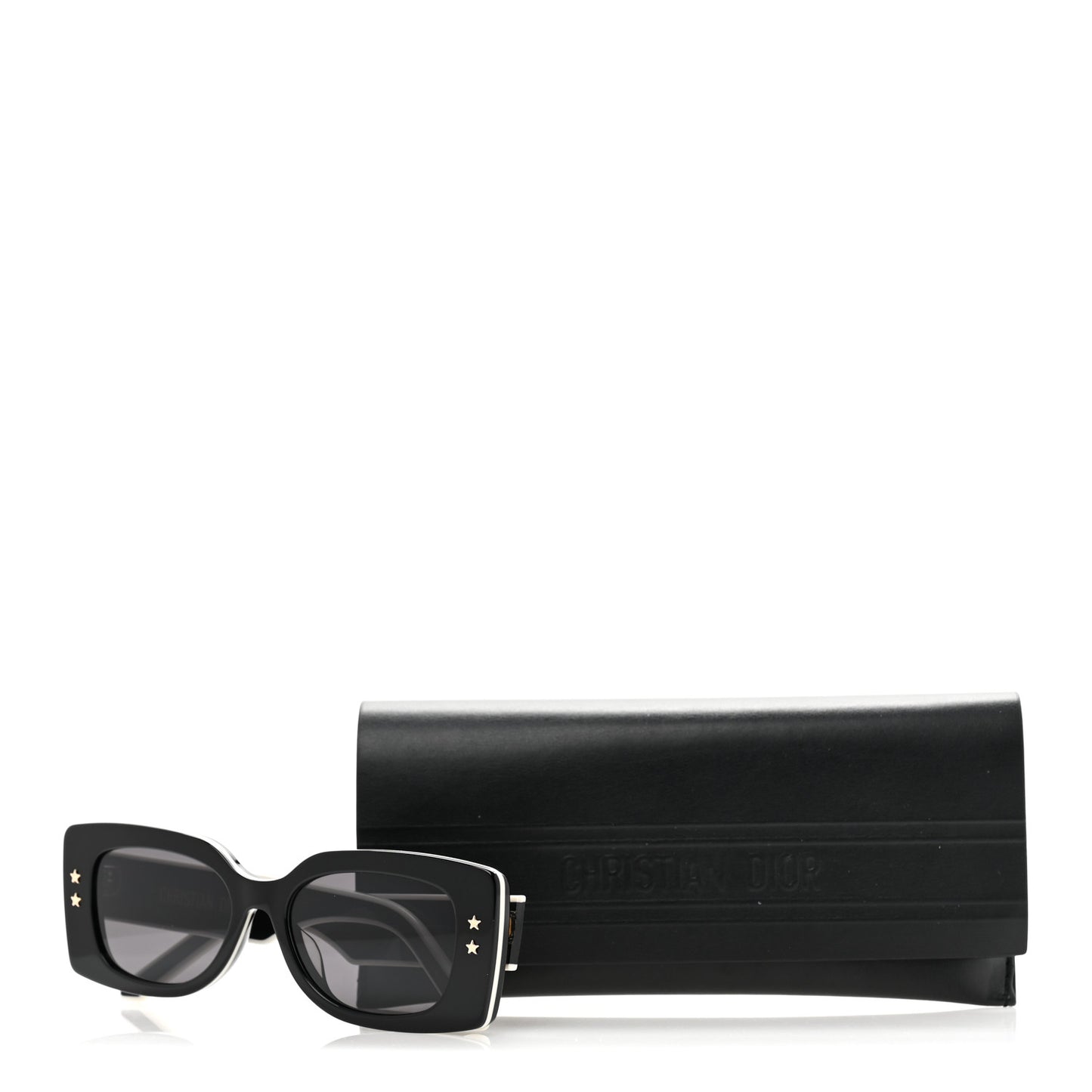 Diorpacific S1U Square Sunglasses Black White