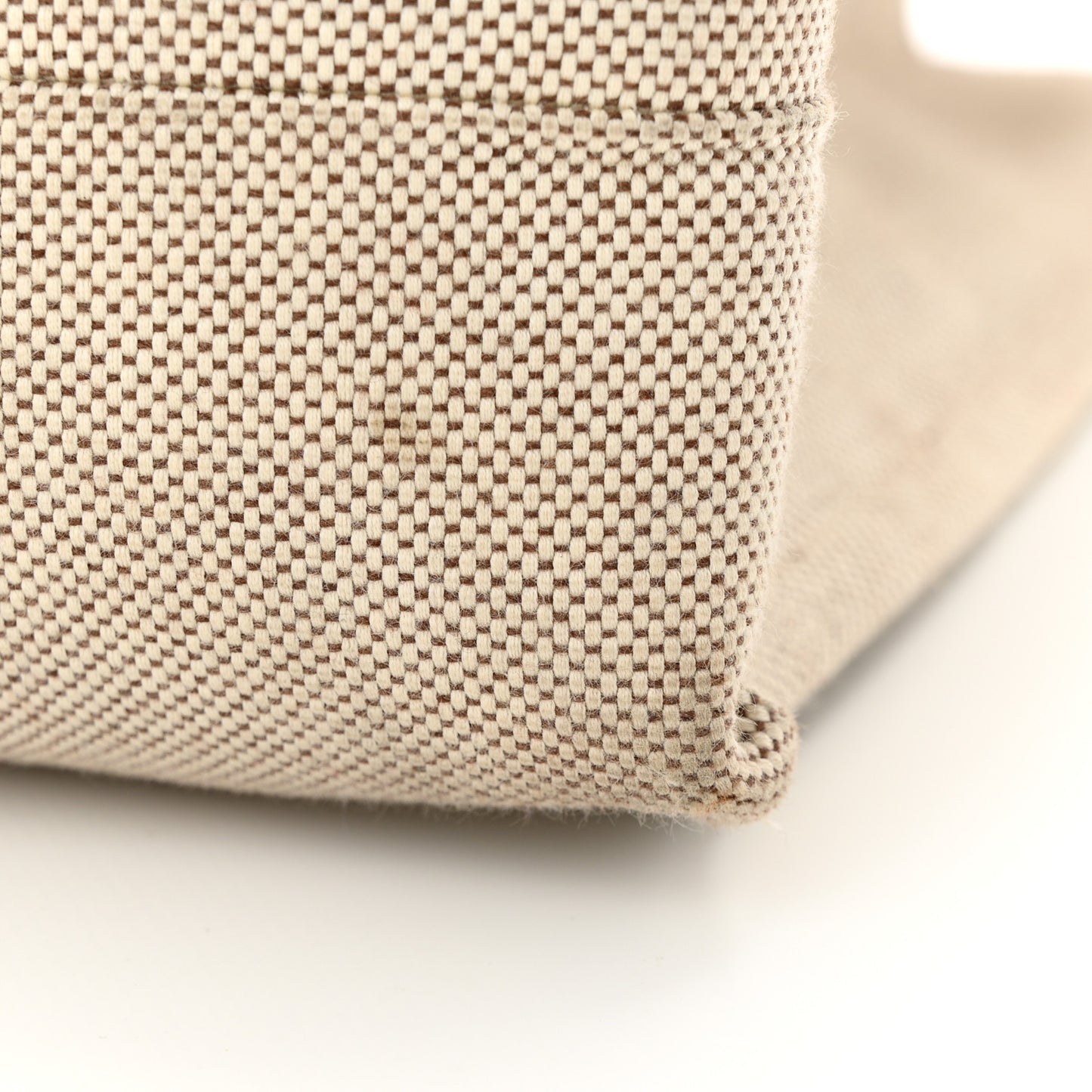 Cotton Calfskin Large Woody Ribbon Tote White Black