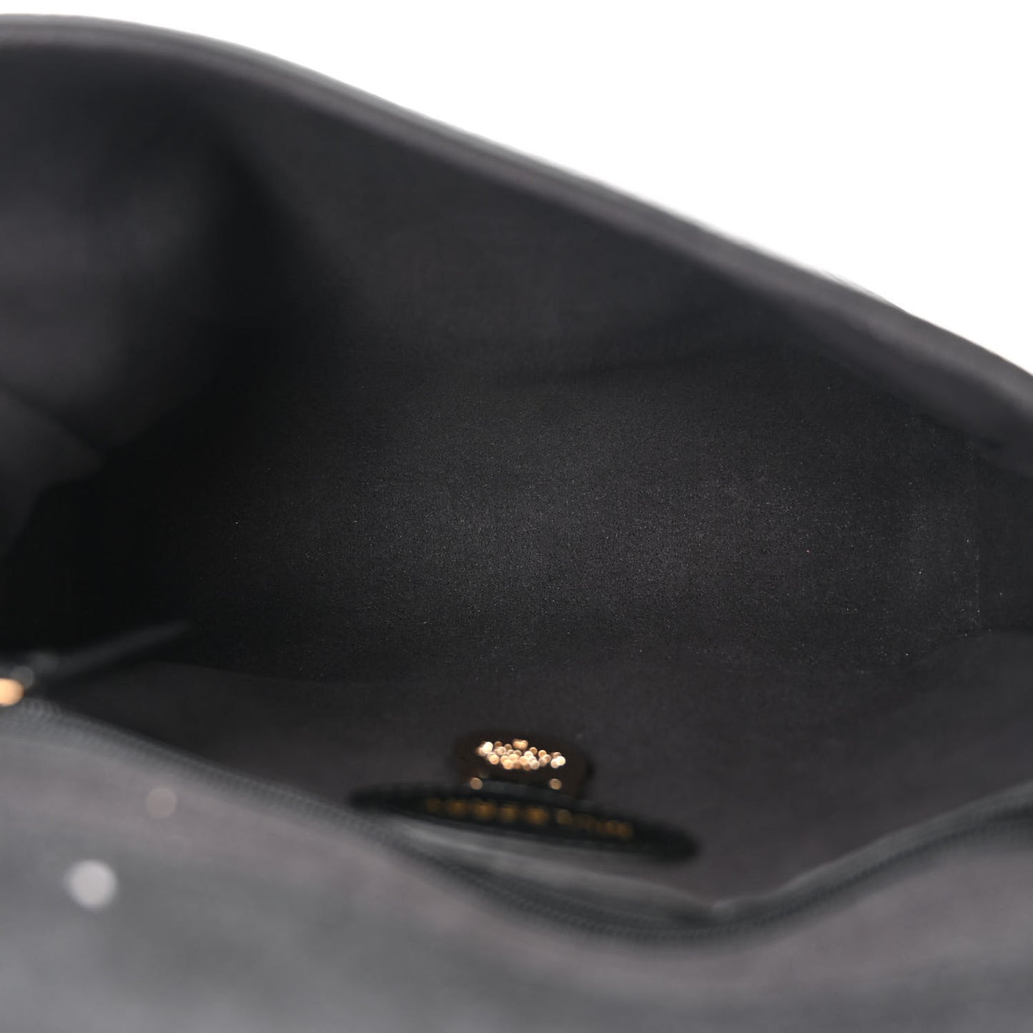 Glossy Goatskin Small Lily Flap Black