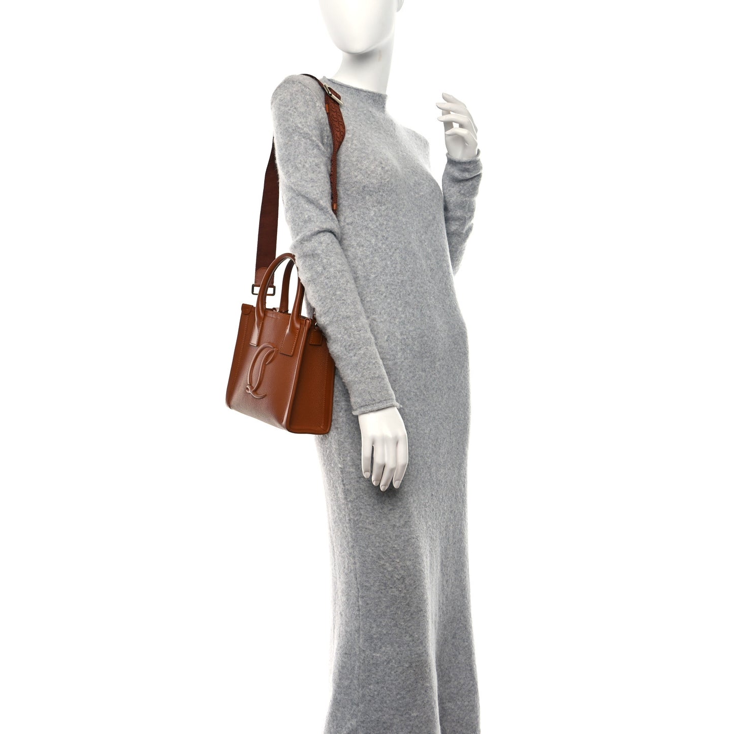 Grained Calfskin Mini By My Side Tote Cuoio