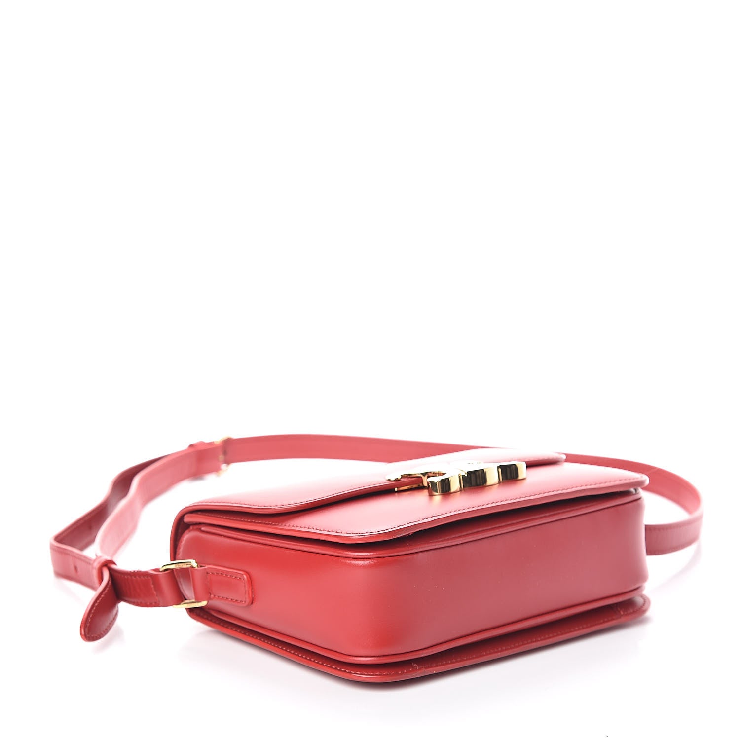 Celine Shiny Calfskin Teen Triomphe Red 4 of 9