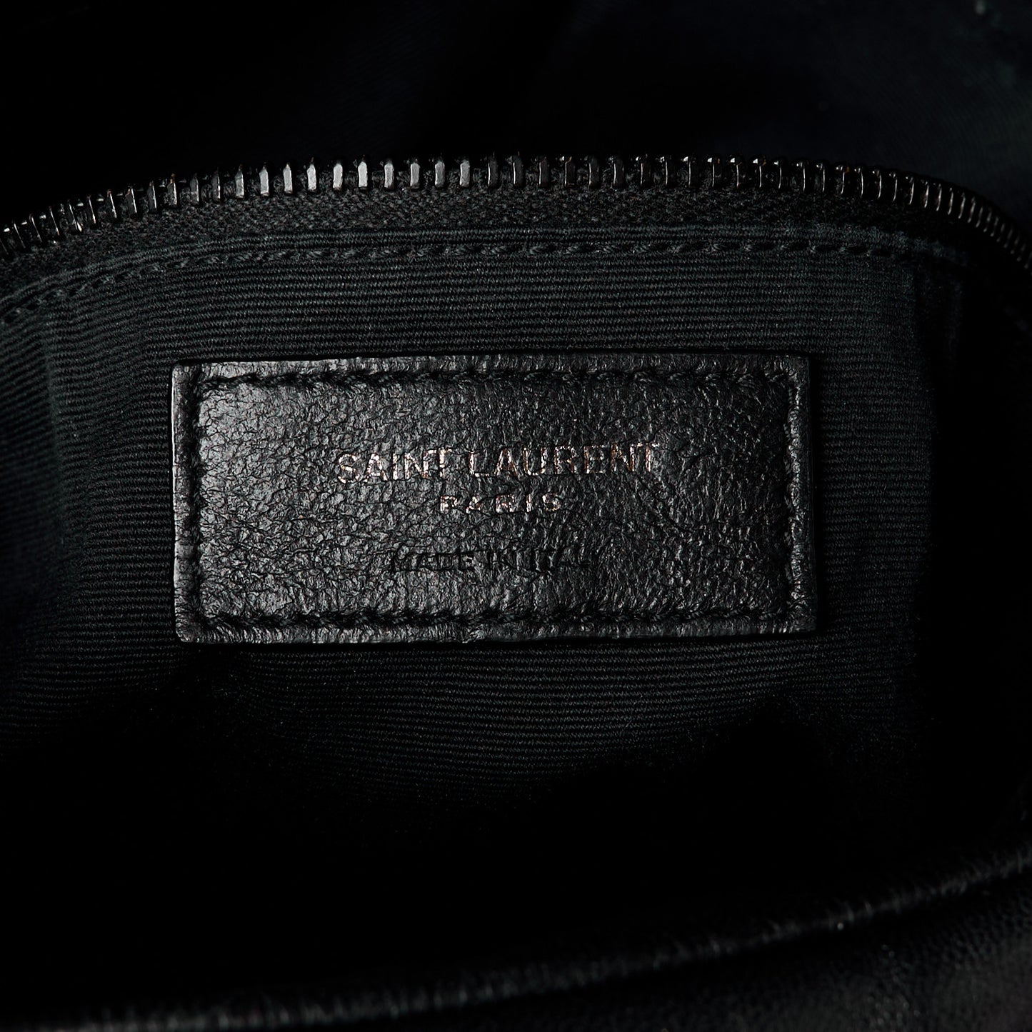 Lambskin Quilted Monogram Monochrome Medium Loulou Puffer Chain Satchel Black