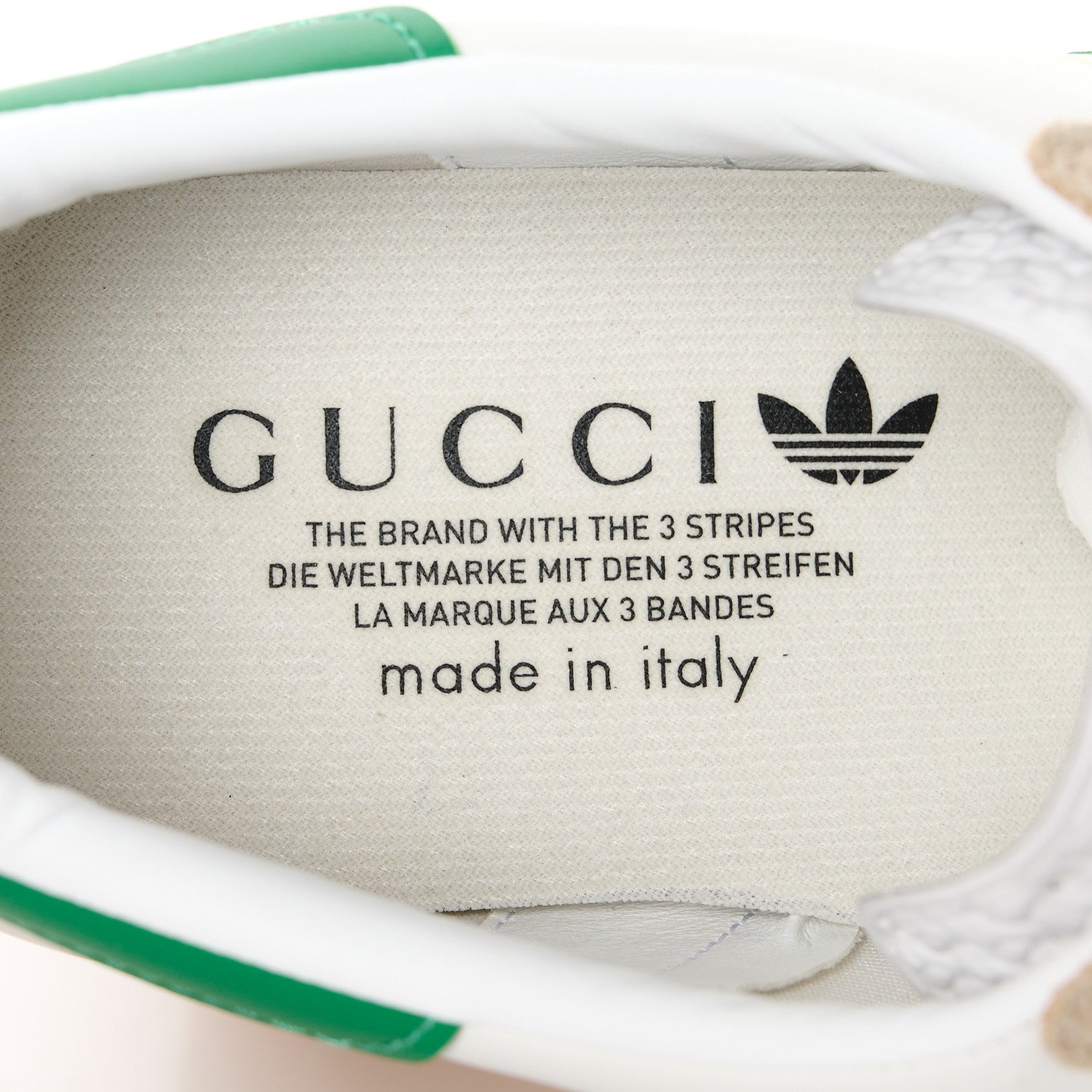 Gucci X ADIDAS Suede Madeira Gazelle Wedge Sneakers 42 Oatmeal White New Shamarock Hibiscus Red 7 of 8