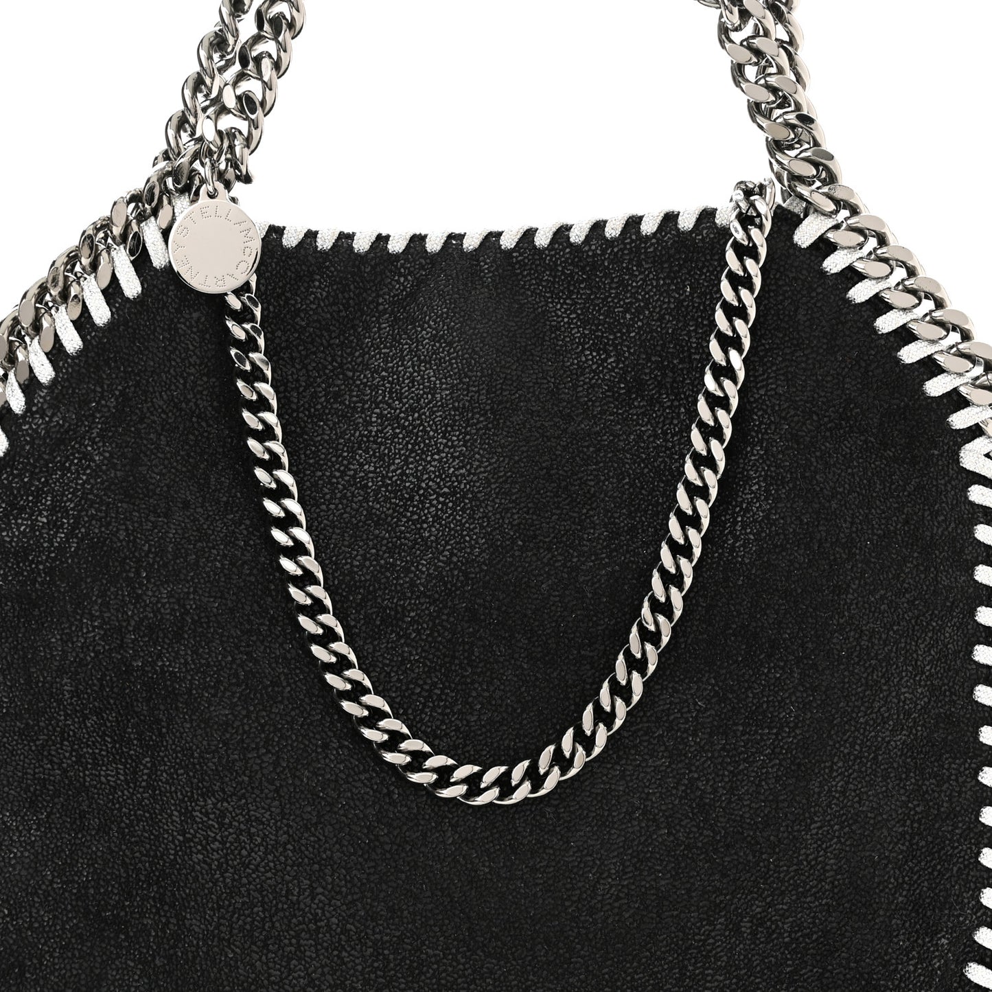 Shaggy Deer Mini Falabella Fold Over Tote Black