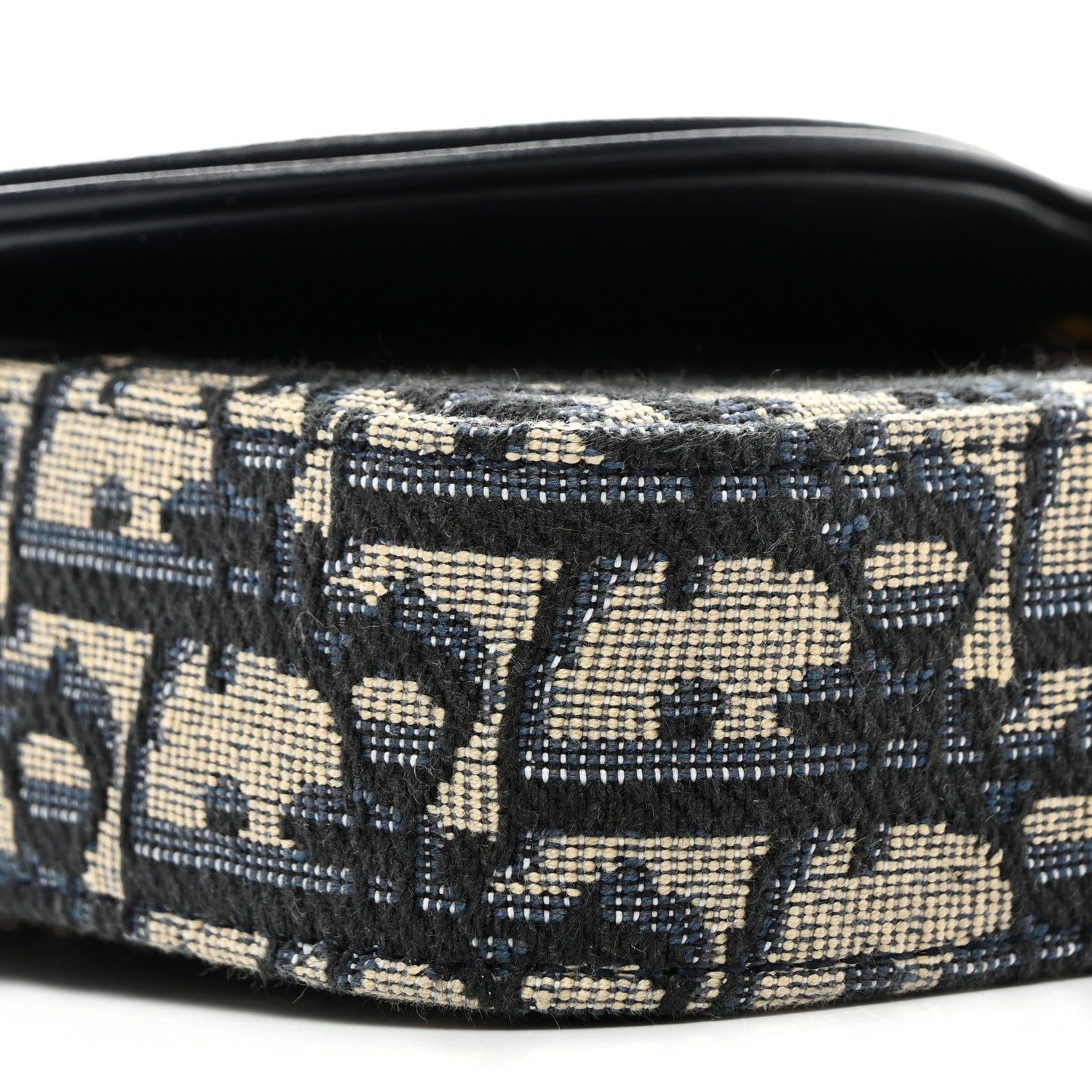 Christian Dior Oblique Smooth Calfskin Medium Saddle Pouch With Chain Blue 9 of 10