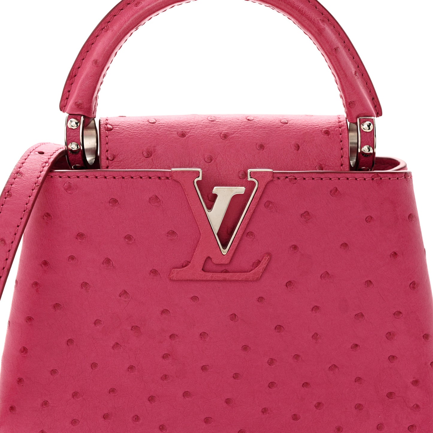 Ostrich Capucines Mini Fuchsia