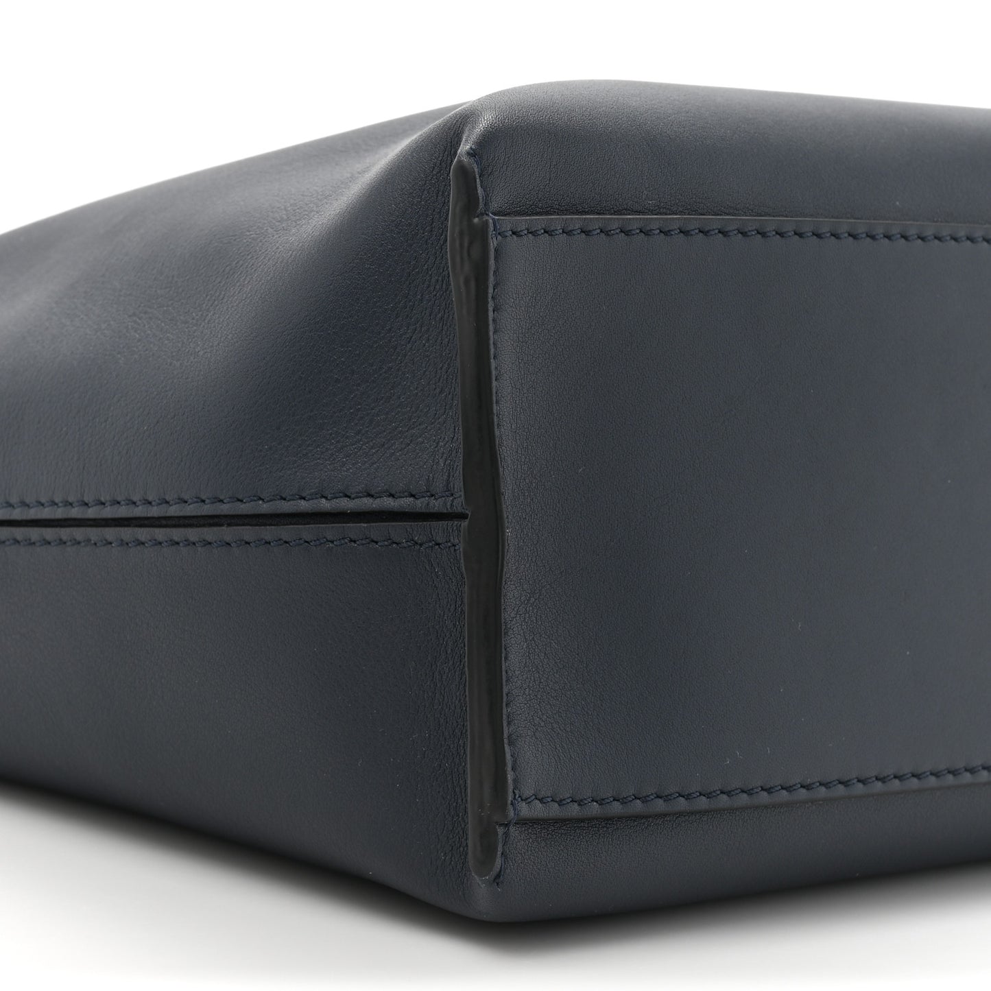 Supple Smooth Calfskin Jacquard Small Cubi Crossbody Bag Deep Navy