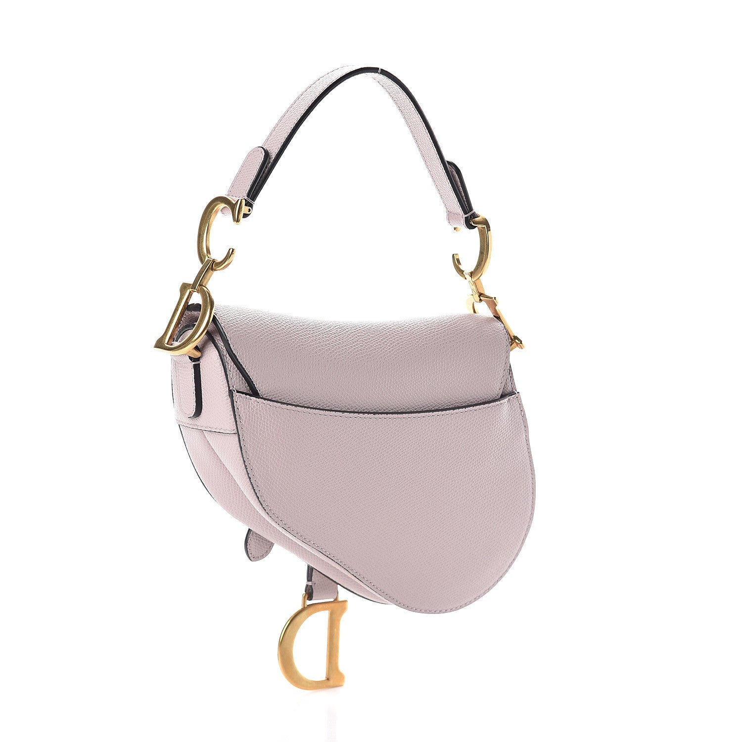 Christian Dior Grained Calfskin Mini Saddle Bag Light Purple 2 of 8