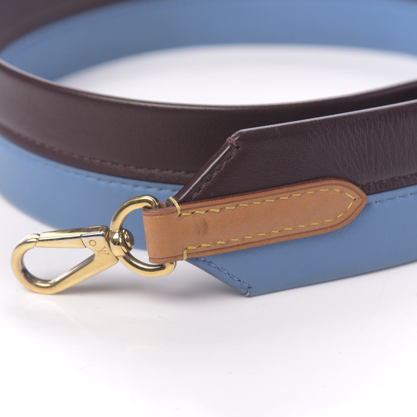 Calfskin Cluny MM Shoulder Strap Blue Glacial