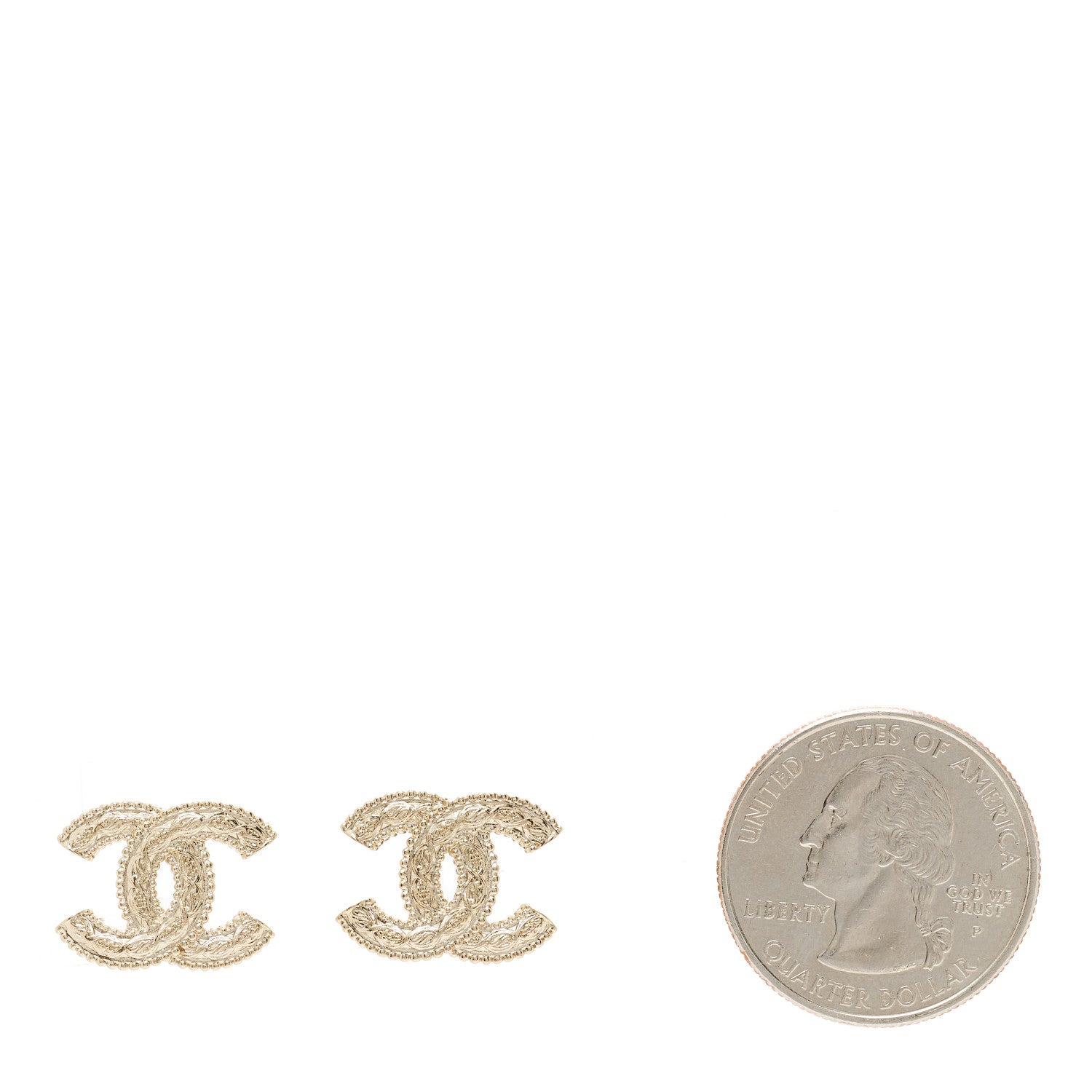 Chanel Metal CC Earrings Gold 2 of 5