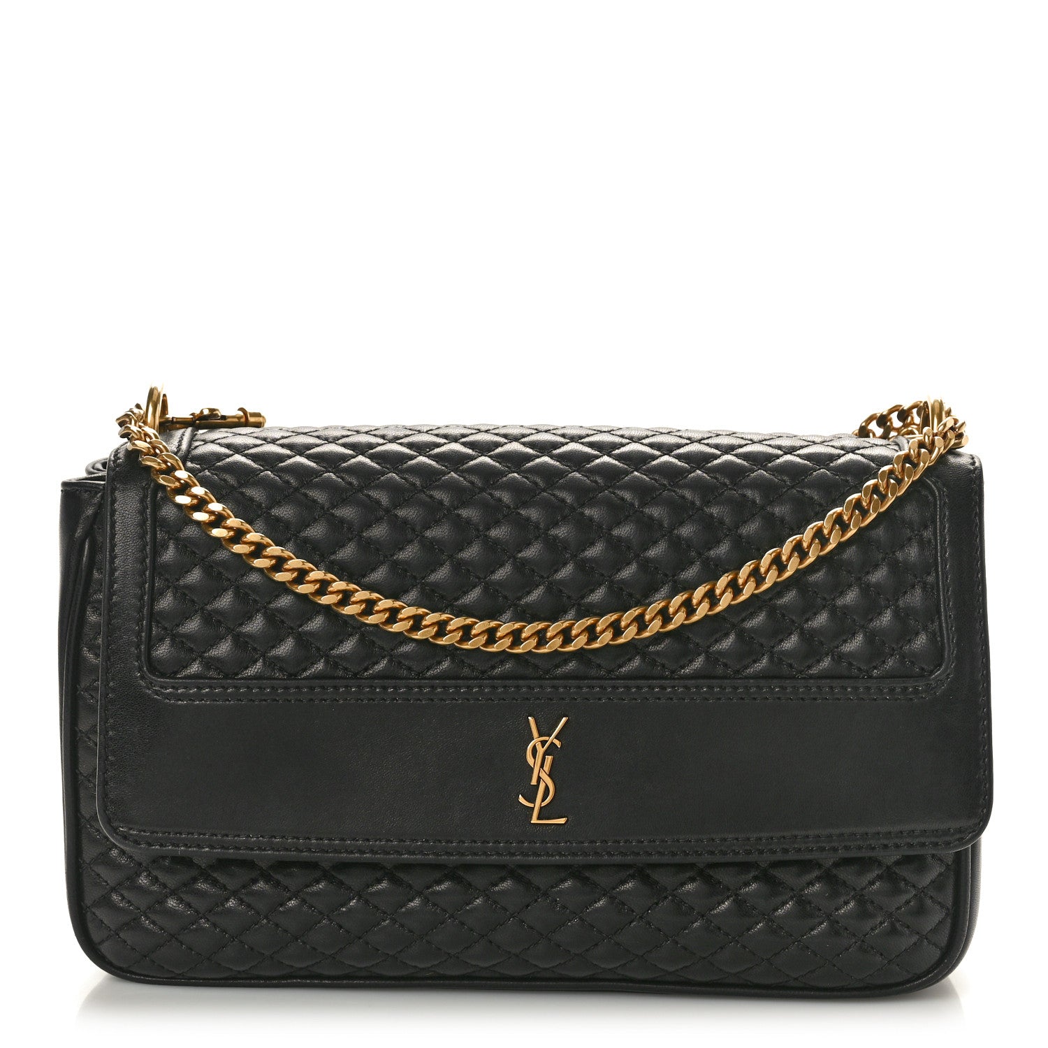Saint Laurent Lambskin Quilted Victoire Shoulder Bag Black 1 of 10