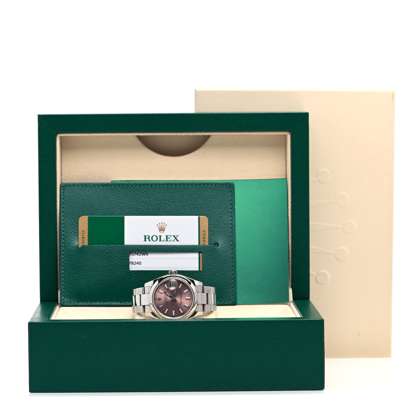 Stainless Steel 31mm Oyster Perpetual Datejust Watch Pink 178240