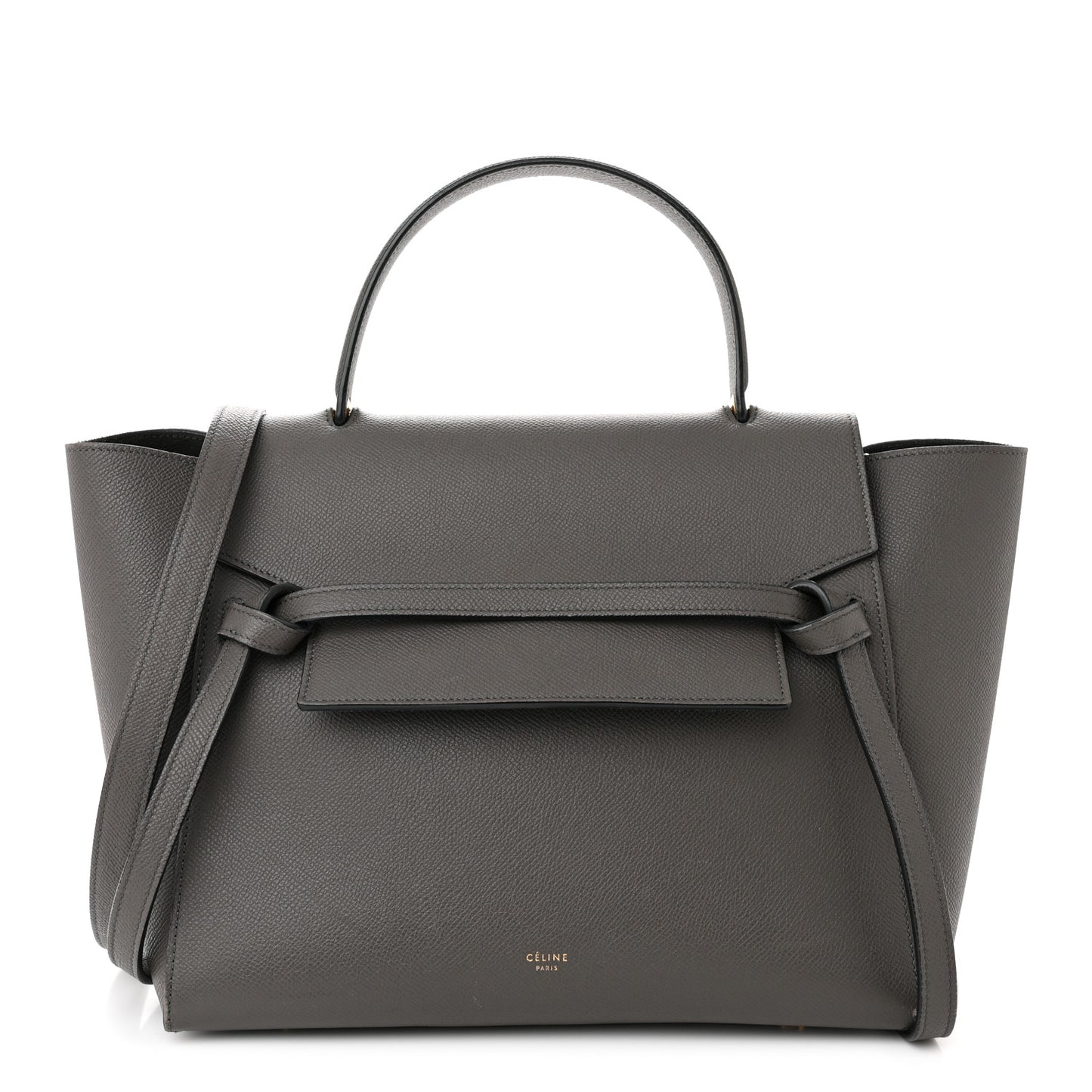 Grained Calfskin Mini Belt Bag Grey