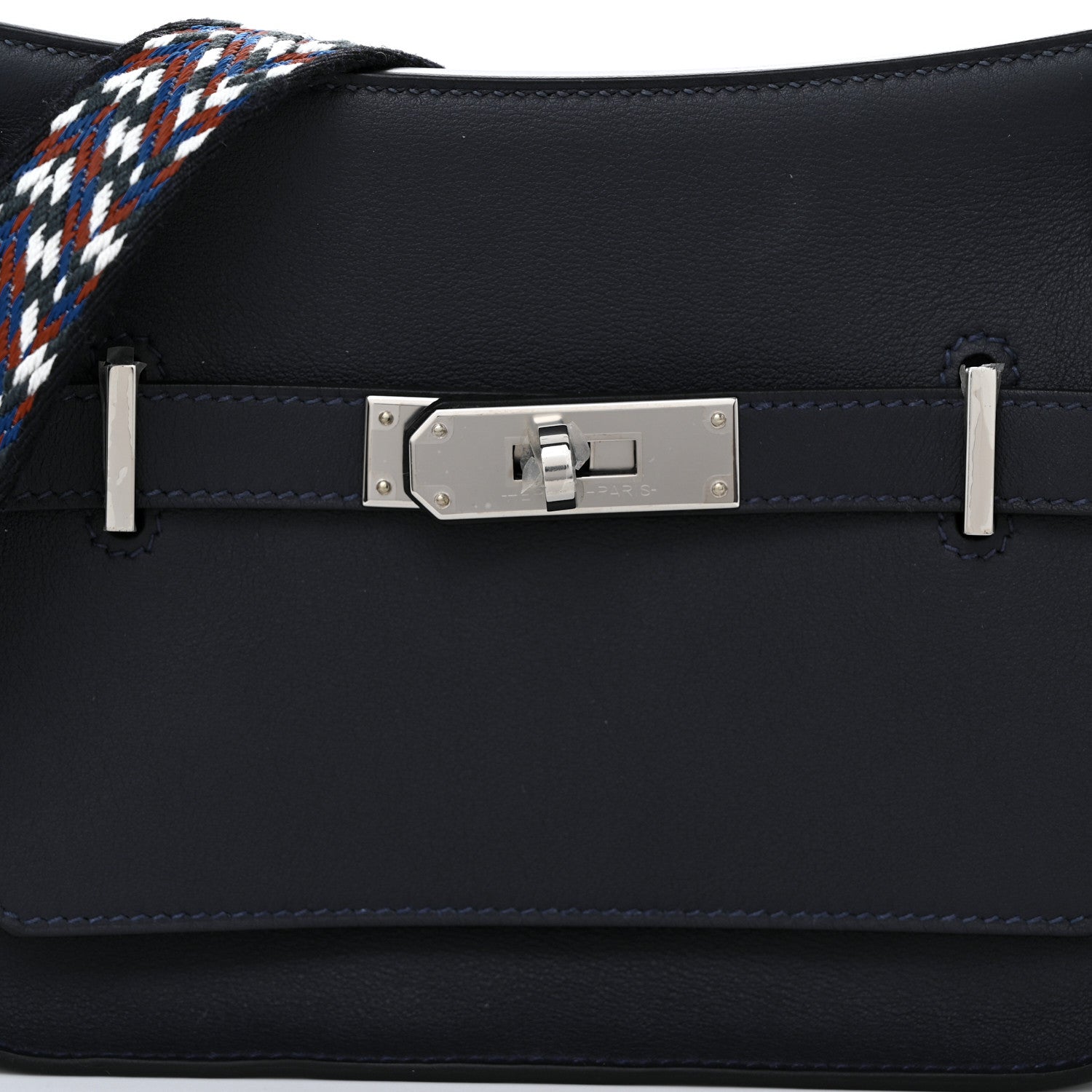 Hermes Swift Zigzag Mini Jypsiere Caban White Deep Blue 8 of 11