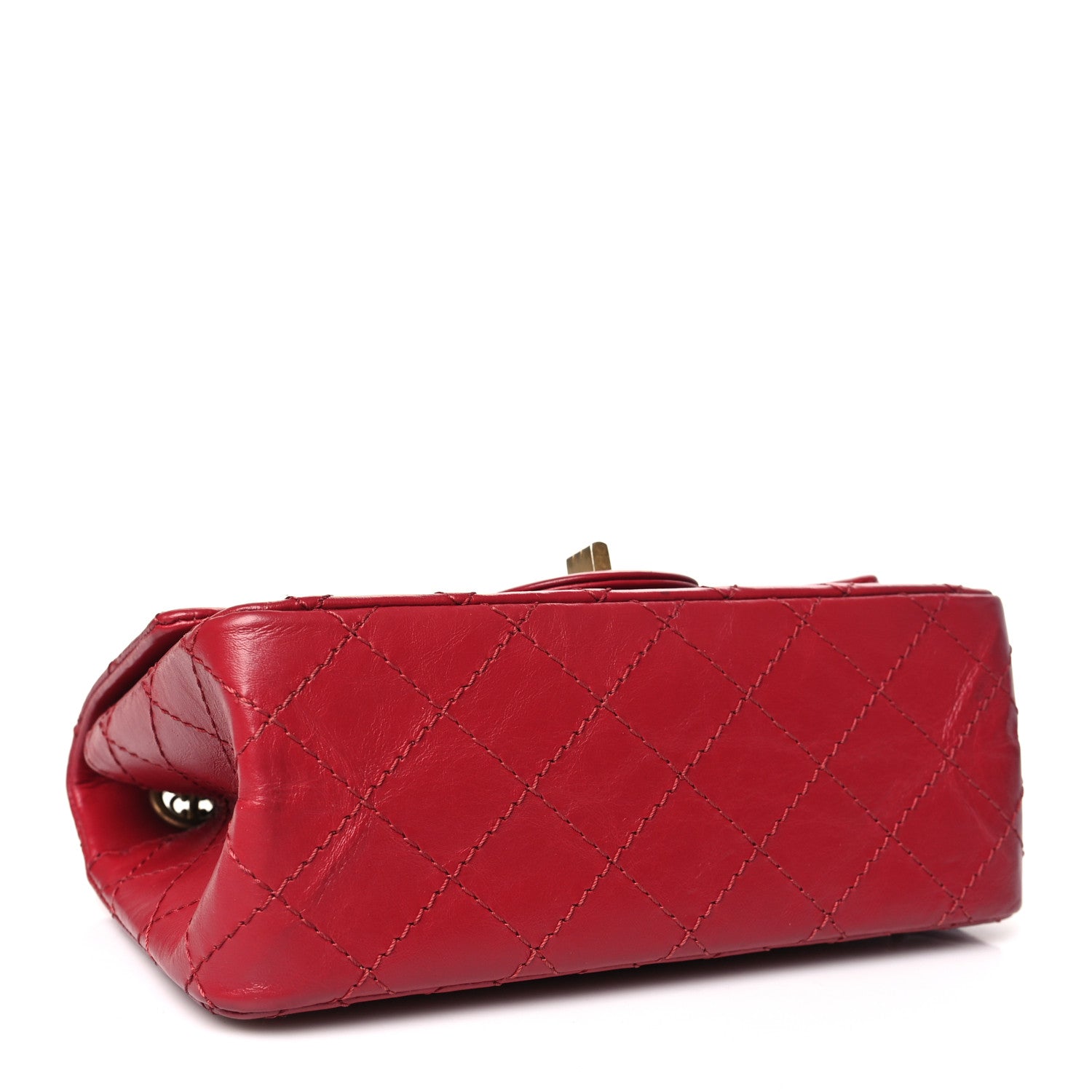 Chanel Aged Calfskin Quilted 2.55 Reissue Mini Flap Red 4 of 10
