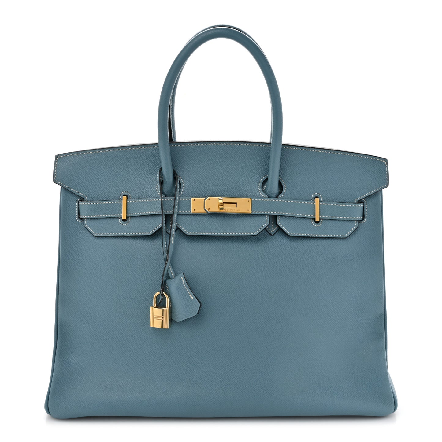 Epsom Birkin 35 Blue Jean