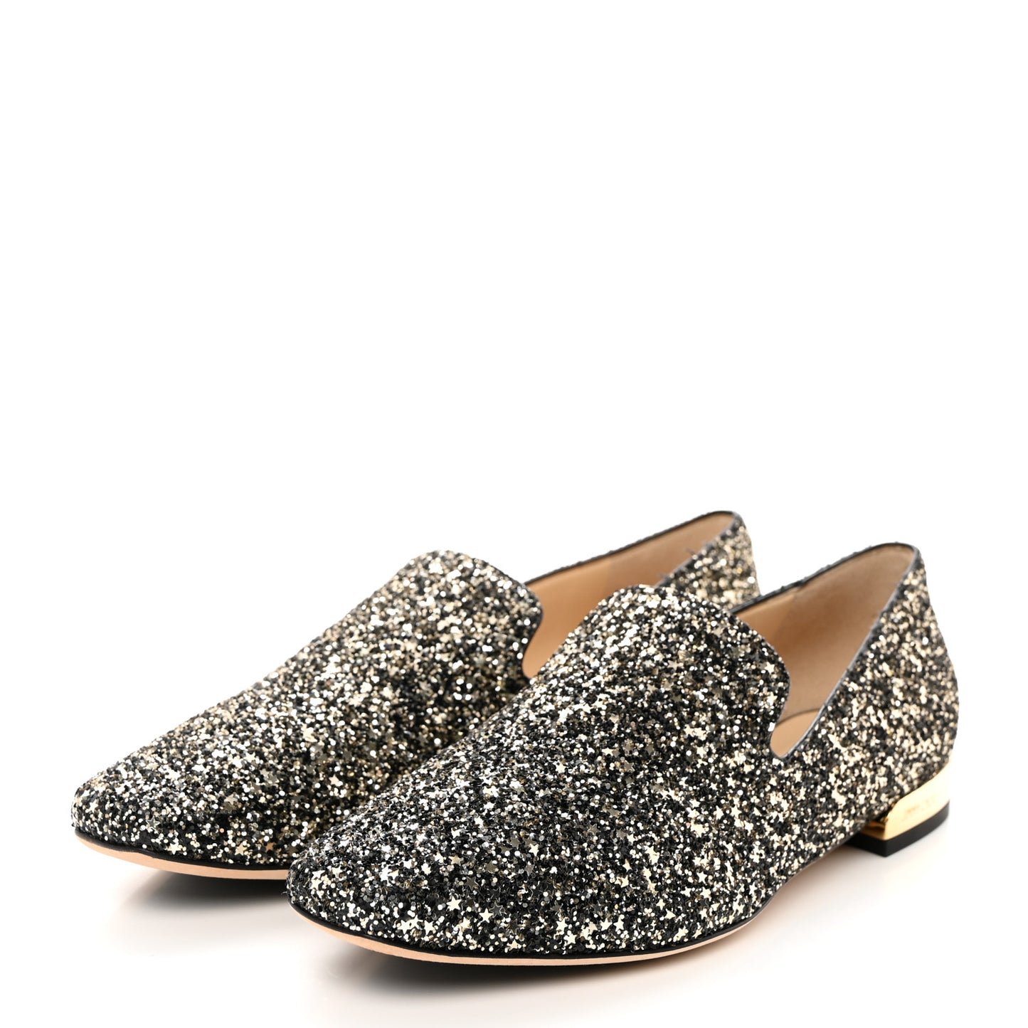 Coarse Glitter Jaida Flat Loafer 36.5 Black