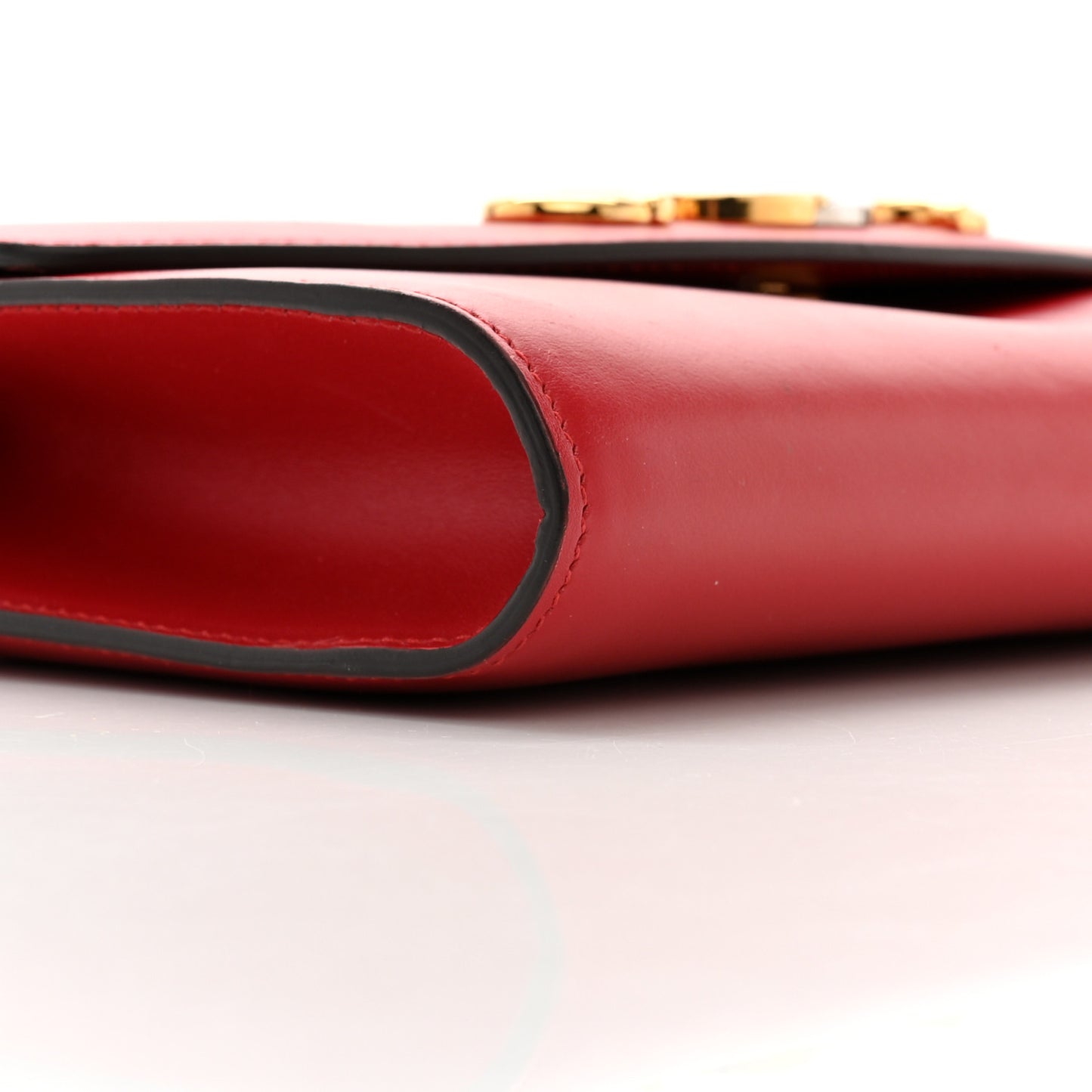 Smooth Calfskin Small Zumi Top Handle Shoulder Bag Hibiscus Red