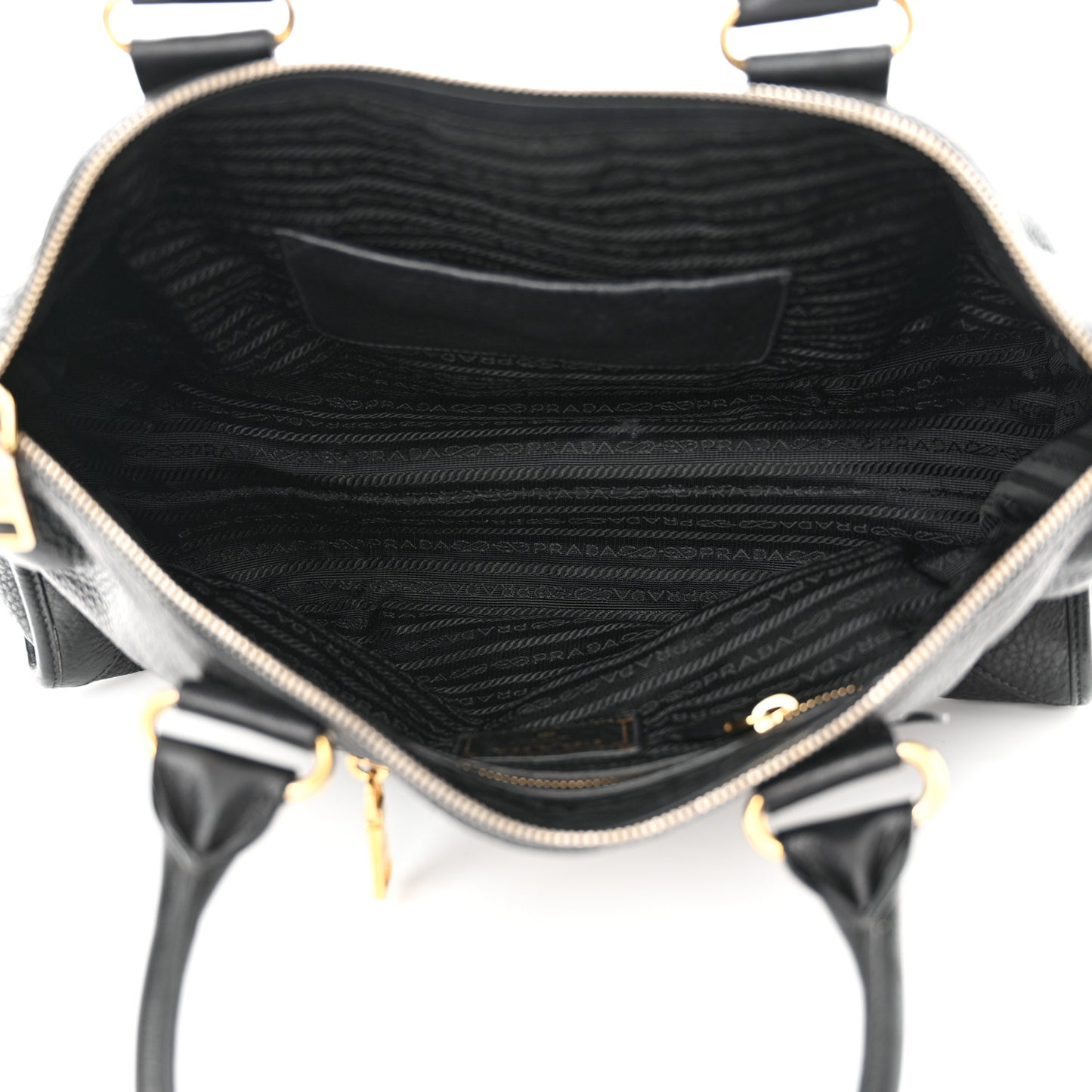 Vitello Daino Shopping Satchel Black